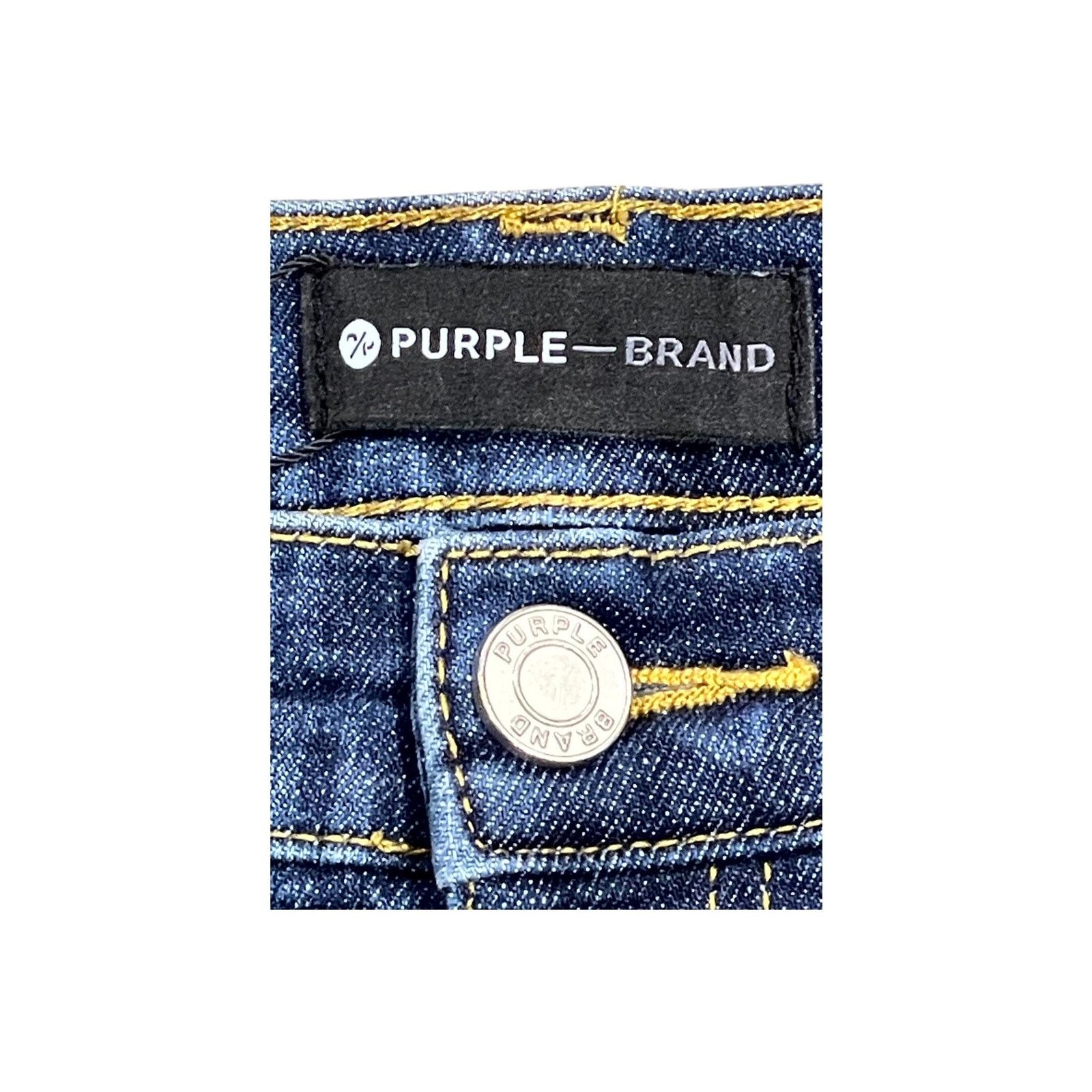 Purple Brand Purple Brand Plain Dark Wash Jeans Size US 31 - 4 Thumbnail