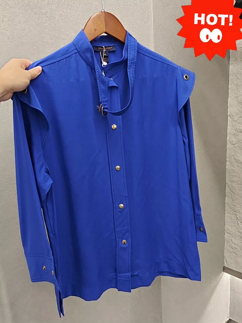 Louis Vuitton LV Klein Blue Long Sleeve Shirt - dmc Size US M / EU 48-50 / 2 - 1 Thumbnail