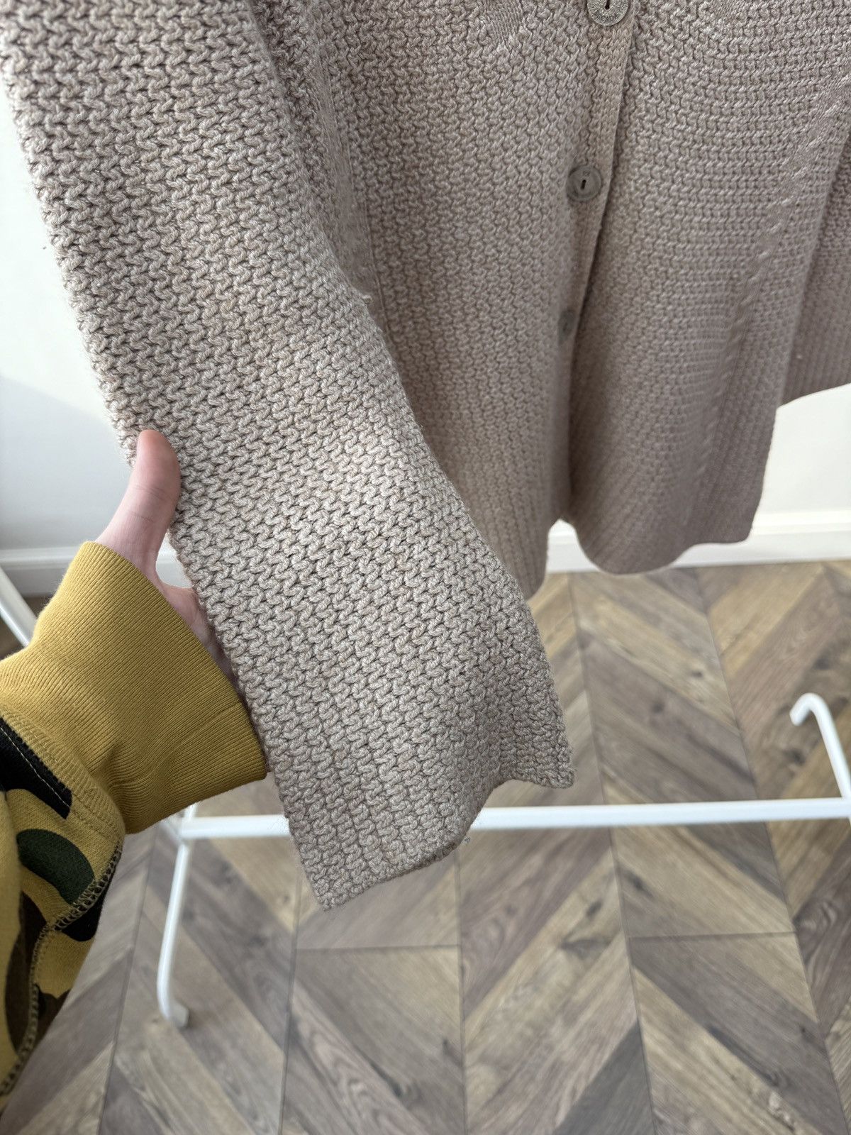 Escada Vintage ESCADA Beige Knit Cardigan Button Up Designer Women Size S / US 4 / IT 40 - 8 Thumbnail