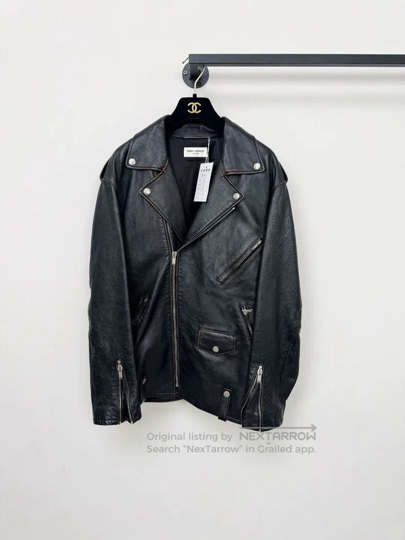 Saint Laurent Paris Saint Laurent Paris Leather Jacket i Size XXS / US 00 / IT 34 - 1 Thumbnail