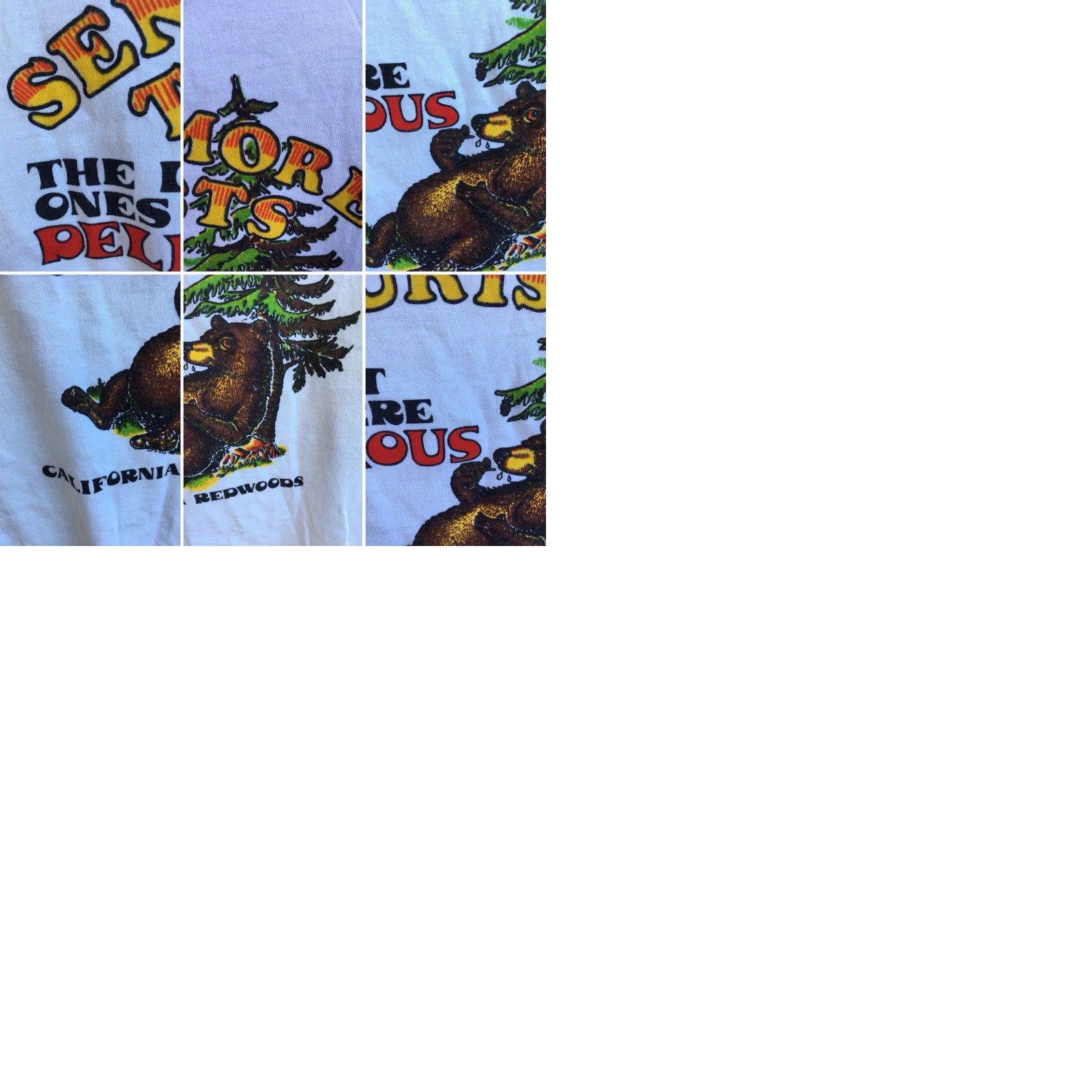 Vintage VINTAGE Textile Prints California Redwoods T Shirt Ringer 80s XL White Mens Graphic Tee Send Me More Tourists Size US XL / EU 56 / 4 - 9 Thumbnail