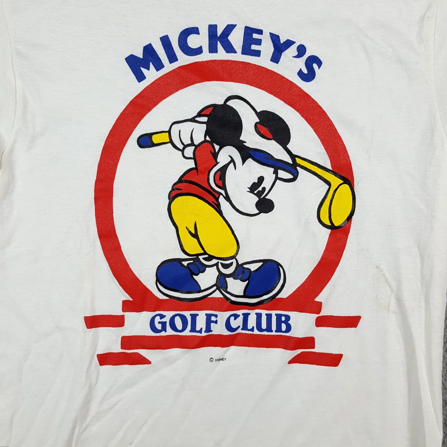 Disney VINTAGE Mickey's Golf Club 90s Disney Cartoon T-Shirt Men Small White Cotton Retro Preppy USA Made Size US S / EU 44-46 / 1 - 2 Thumbnail