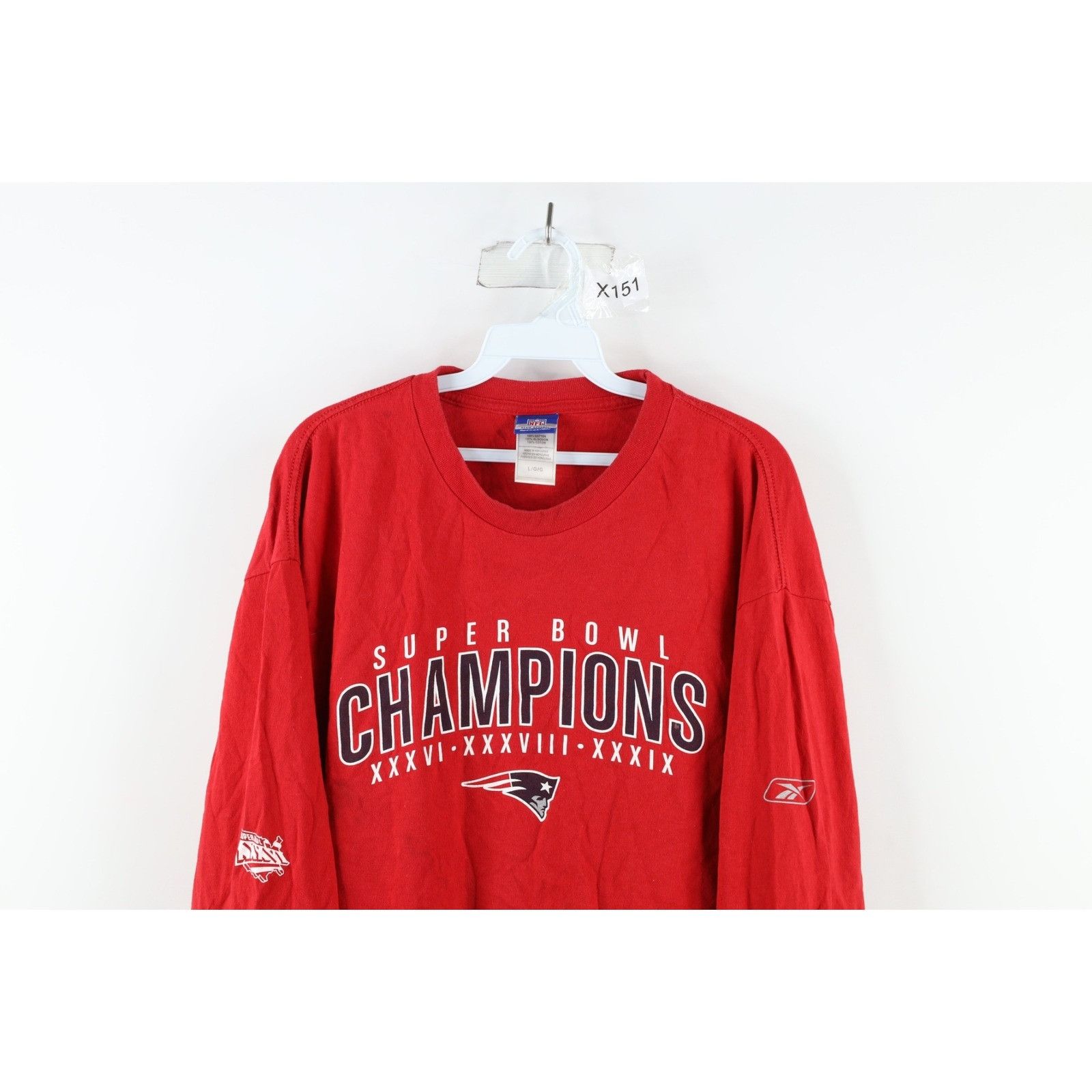 Reebok Vintage Y2K 2004 Reebok New England Patriots T-Shirt Size US L / EU 52-54 / 3 - 2 Thumbnail
