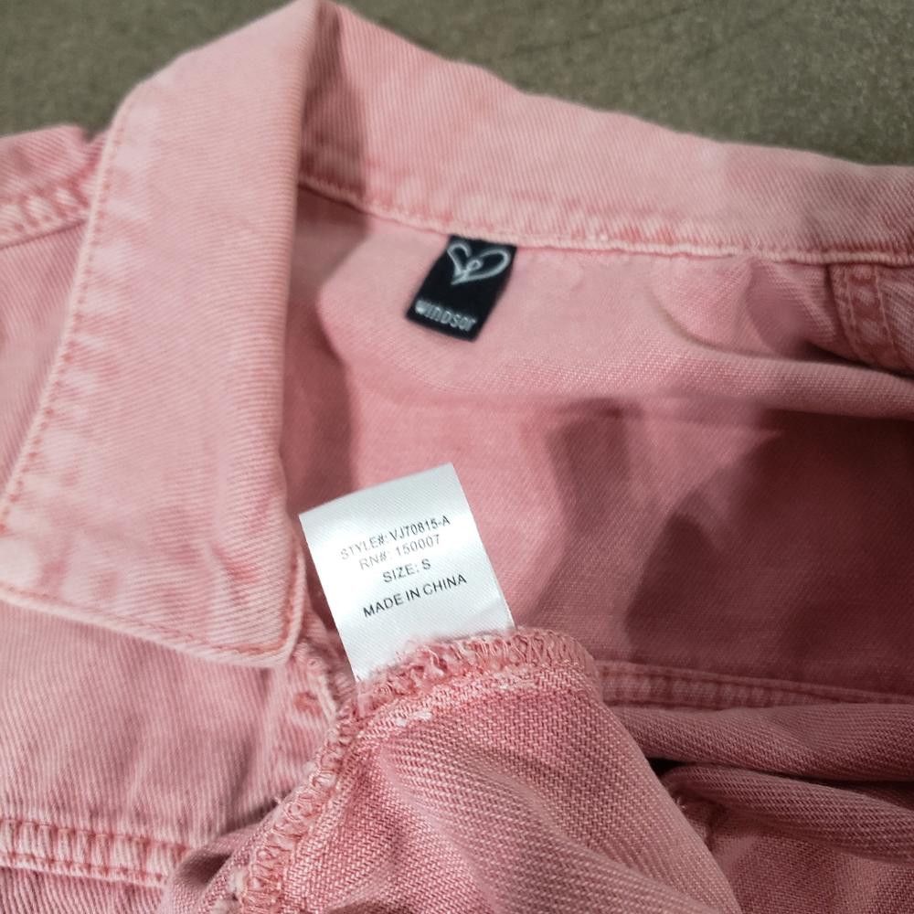 Other Dust Pink Windsor Cropped Jean Jacket Size S / US 4 / IT 40 - 3 Thumbnail