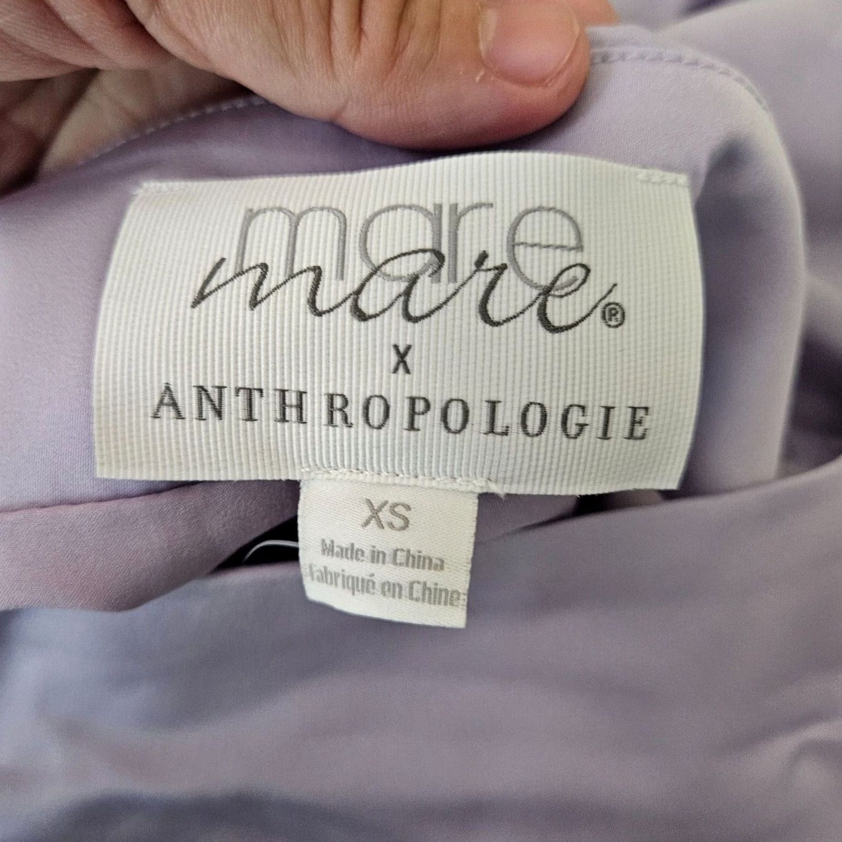Anthropologie Mare Anthropologie Women's Maxi Skirt XS New Light Lavender Overlay Lace Zip Purple Size 26" / US 2 / IT 38 - 7 Thumbnail