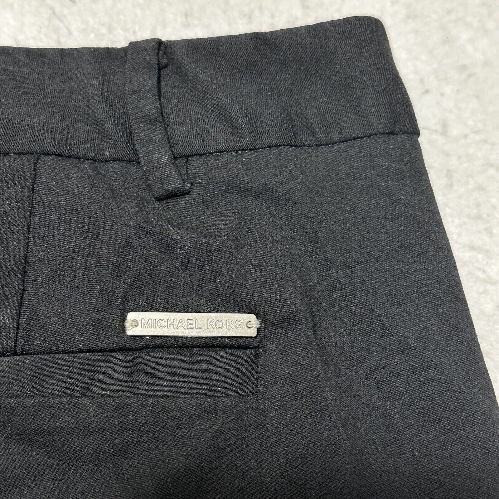 Michael Kors Michael Kors 12 Flat Front Black Dress Pants 27" Inseam Size 34" / US 12 / IT 48 - 9 Thumbnail
