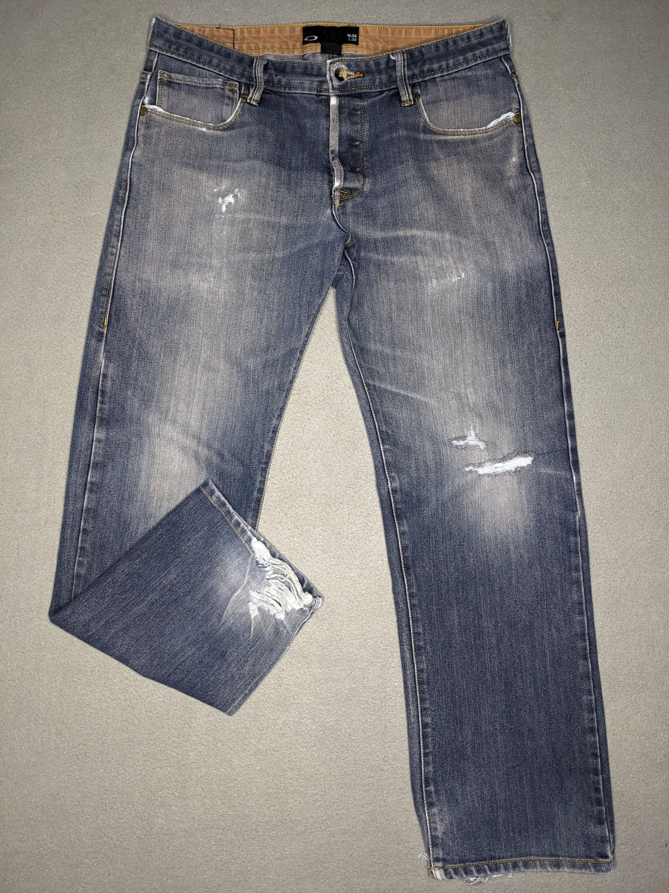 Oakley VTG Oakley Jeans 34x30 Straight Distressed Y2K Gorpcore Size US 34 / EU 50 - 1 Thumbnail