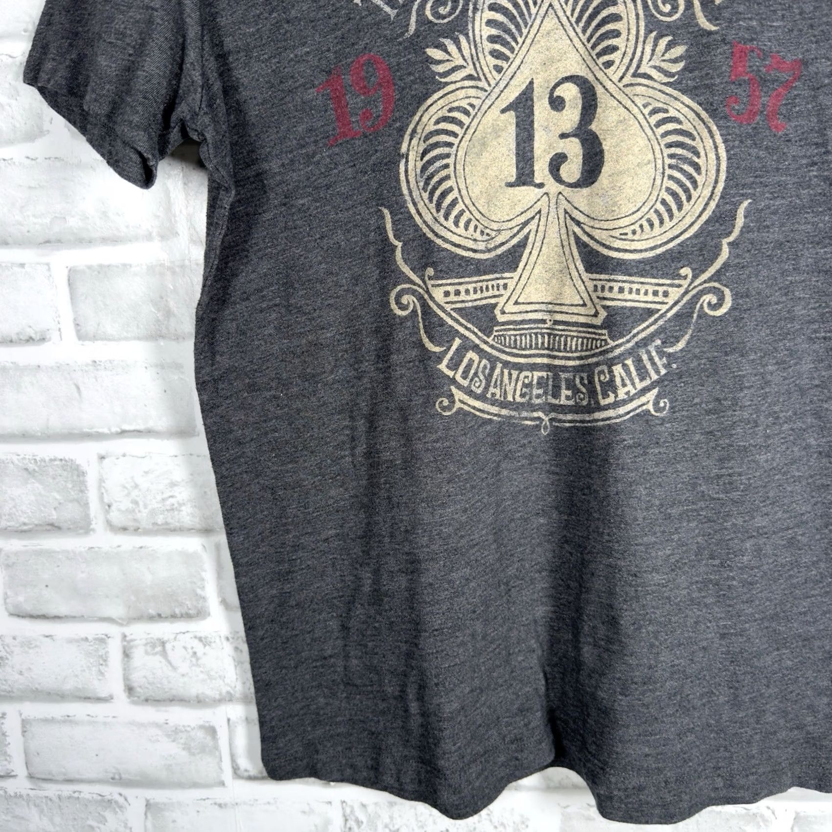 Lucky Brand Lucky Brand Gray Casual Graphic Tee Mens M Shirt Size US M / EU 48-50 / 2 - 3 Thumbnail
