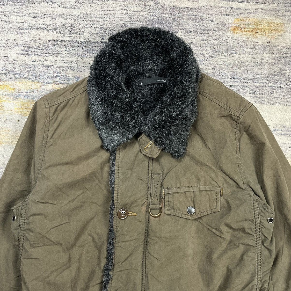 If Six Was Nine × Johnbull × Le Grande Bleu (L.G.B.) Vintage Johnbull military trim fur lined jacket Goa style Size US L / EU 52-54 / 3 - 6 Thumbnail