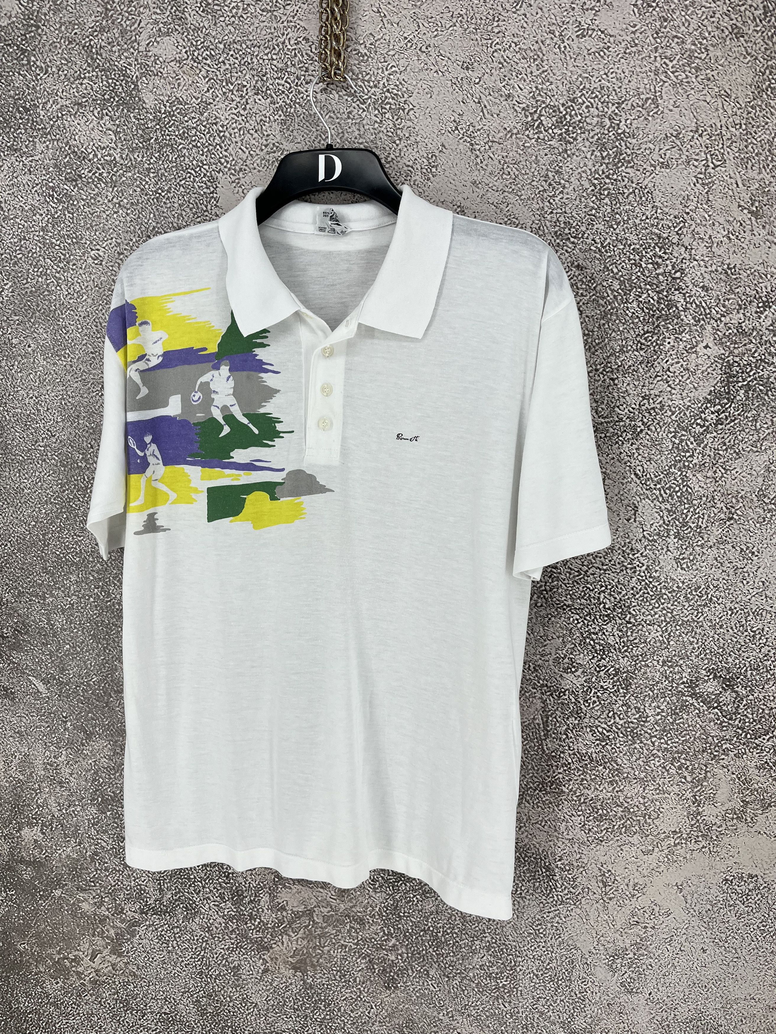 Vintage Vintage Size L Polo Tenis Shirt Polo Shirt Pattern 80s 90s Size US L / EU 52-54 / 3 - 3 Thumbnail