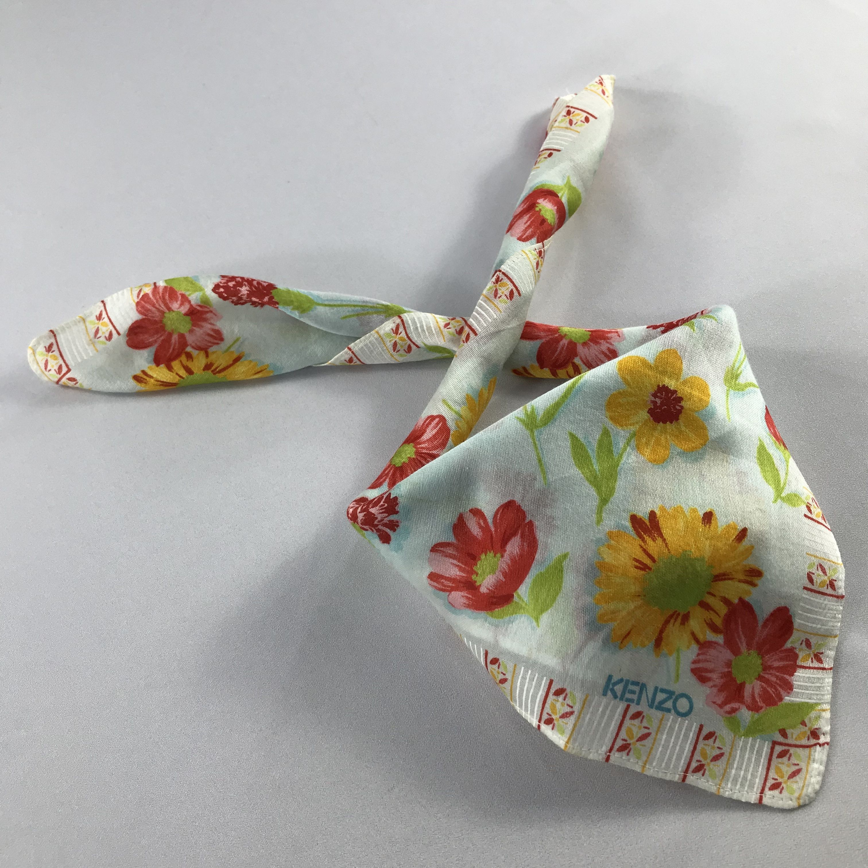 Kenzo Kenzo Floral Handkerchief / Bandana / Neckerchief C659 Size ONE SIZE - 2 Thumbnail