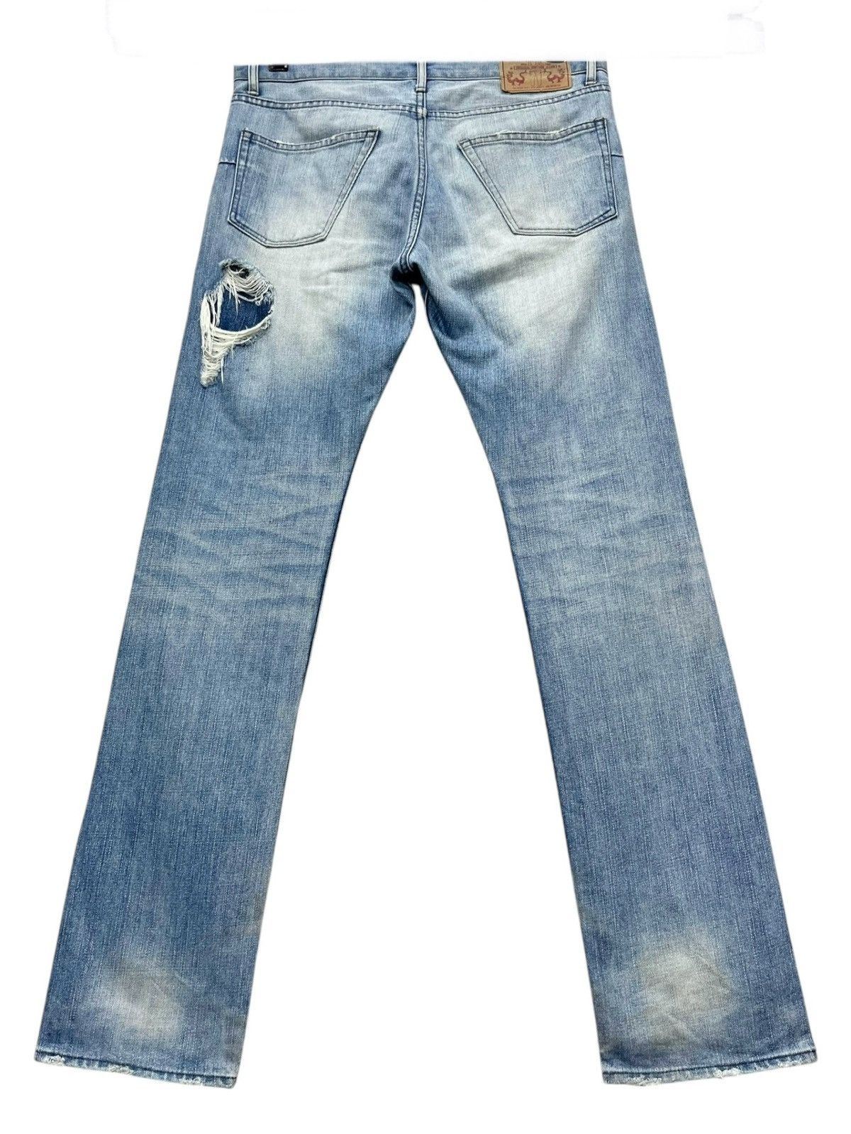 Takeo Kikuchi Vintage TAKEO KIKUCHI Grunge Patch Ripped Slim Fit LGB Style Size US 31 - 3 Thumbnail