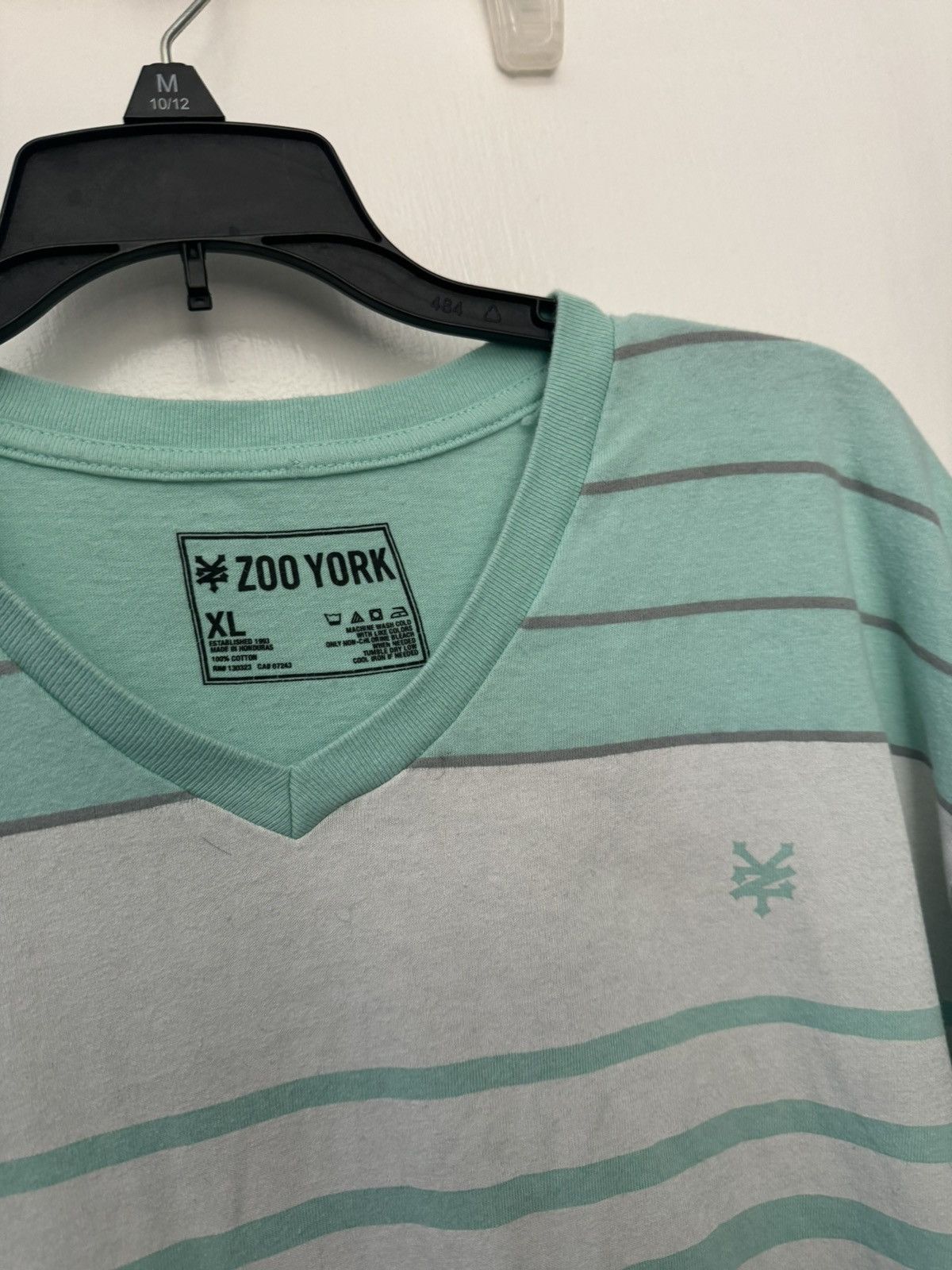 Zoo York Zoo York striped teal v neck Size US L / EU 52-54 / 3 - 2 Thumbnail