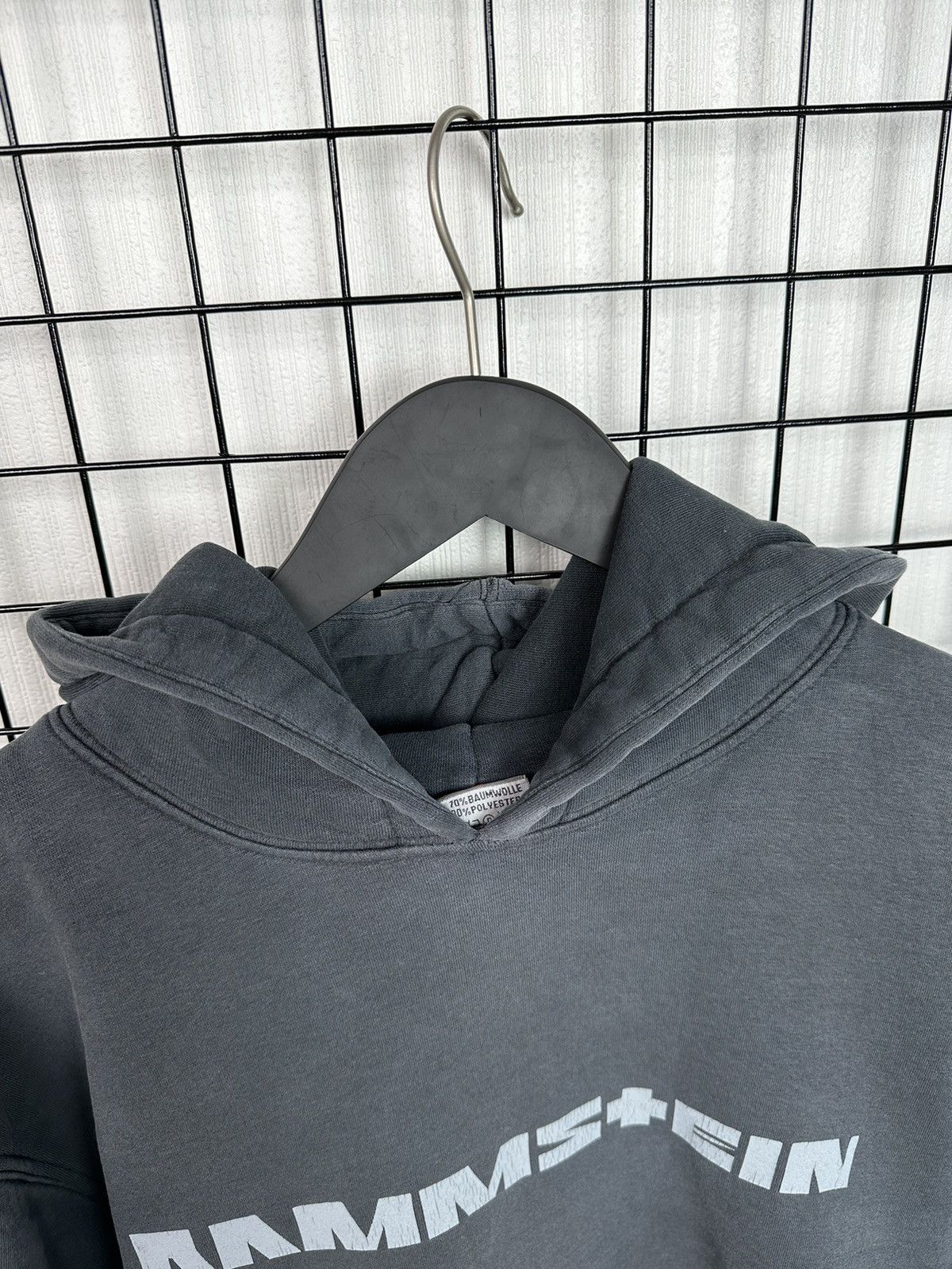 Band Tees × Vintage Rammstein Big Logo Vintage Hoodie Men L size Grey y2k Size US L / EU 52-54 / 3 - 17 Thumbnail