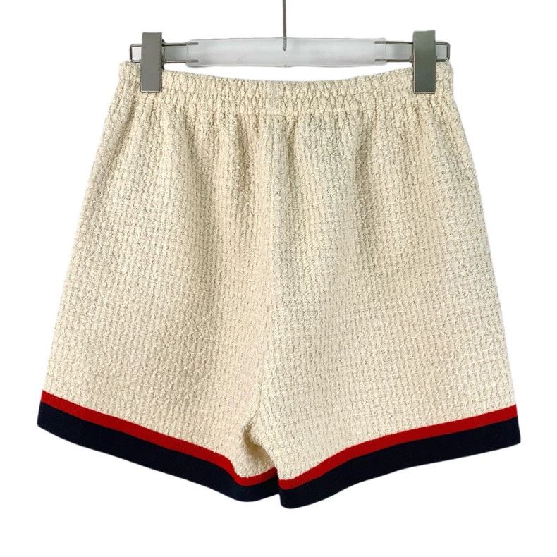 Gucci Gucci Beige striped cotton woven tweed shorts 2506-Nextarro Size 26" / US 2 / IT 38 - 2 Thumbnail