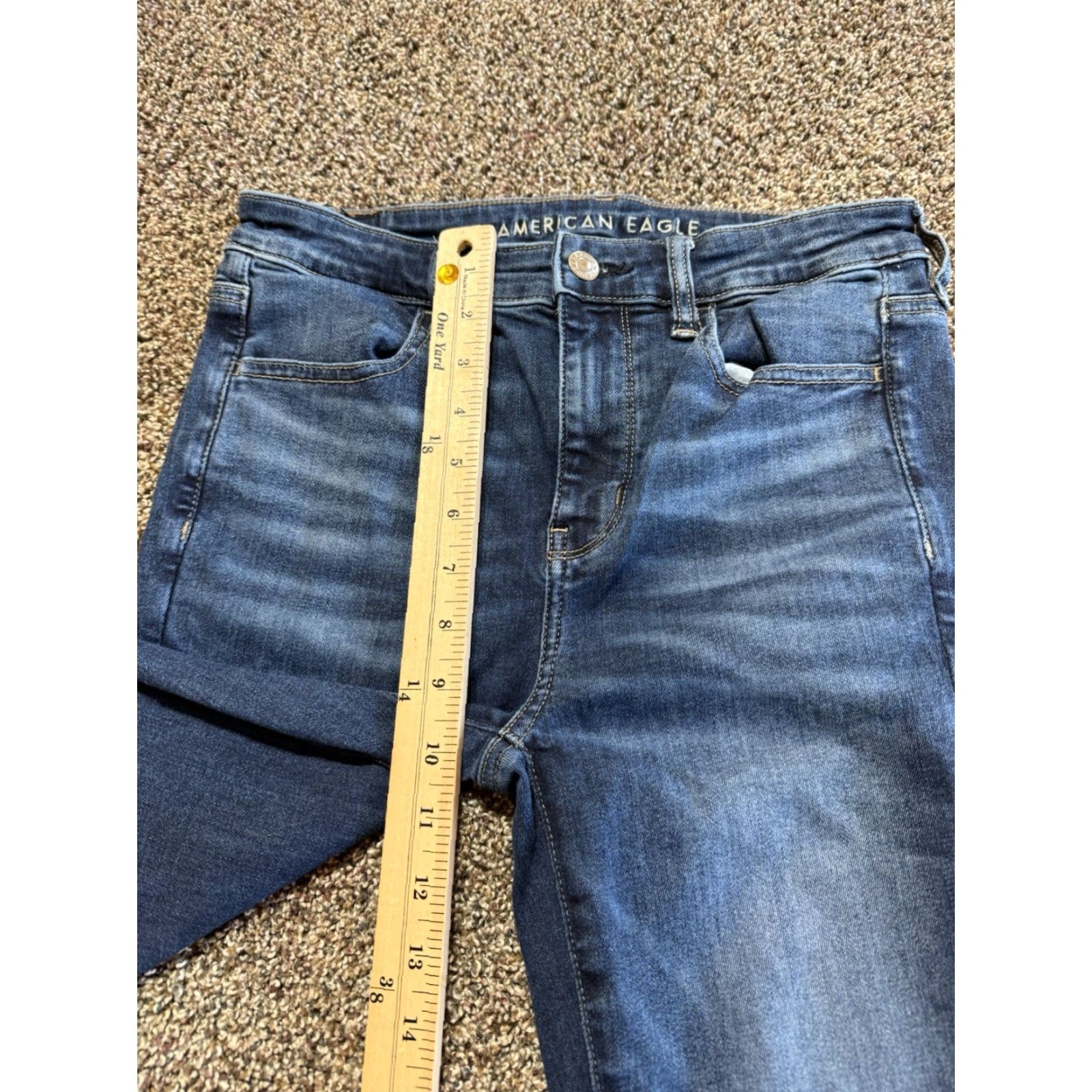 American Eagle Outfitters American Eagle Women's Jeans 8 Tall Long Blue & Khaki Jegging Lot Of 2 Size 30" / US 8 / IT 44 - 7 Thumbnail