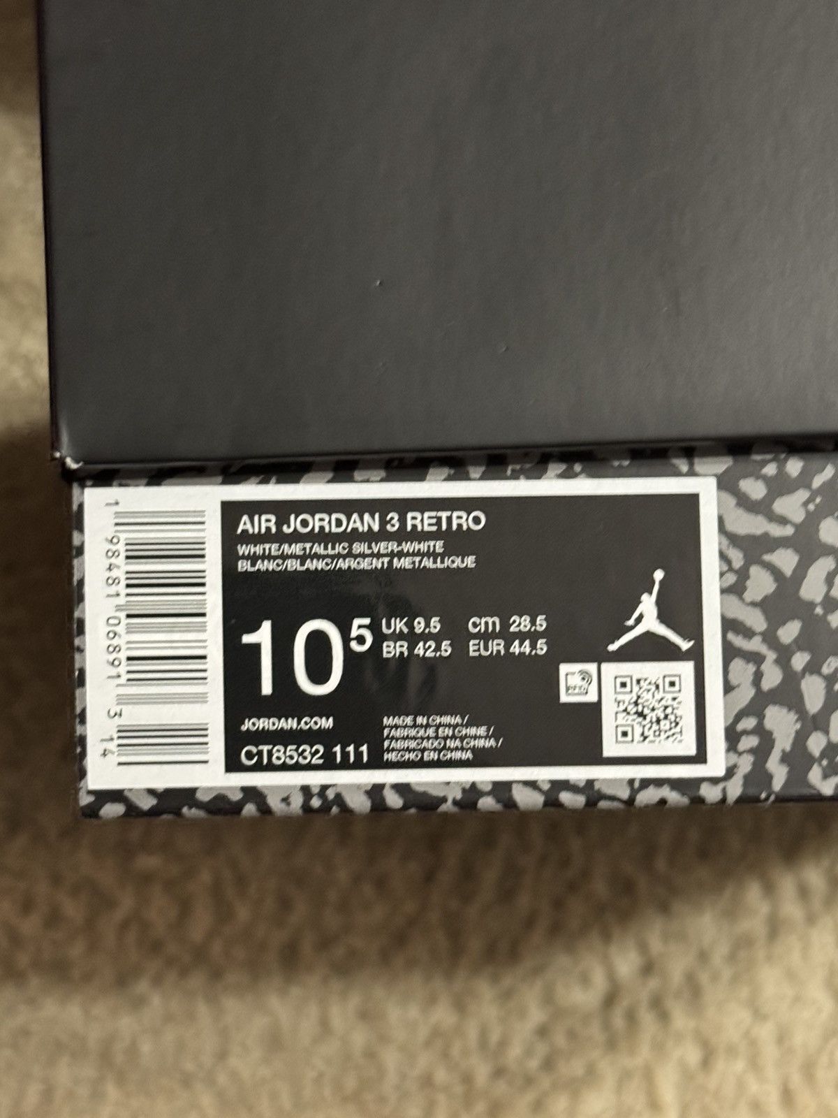 Jordan Brand Jordan 3 Retro Pure Money (2025) Size 10.5 Size US 10.5 / EU 43-44 - 7 Thumbnail
