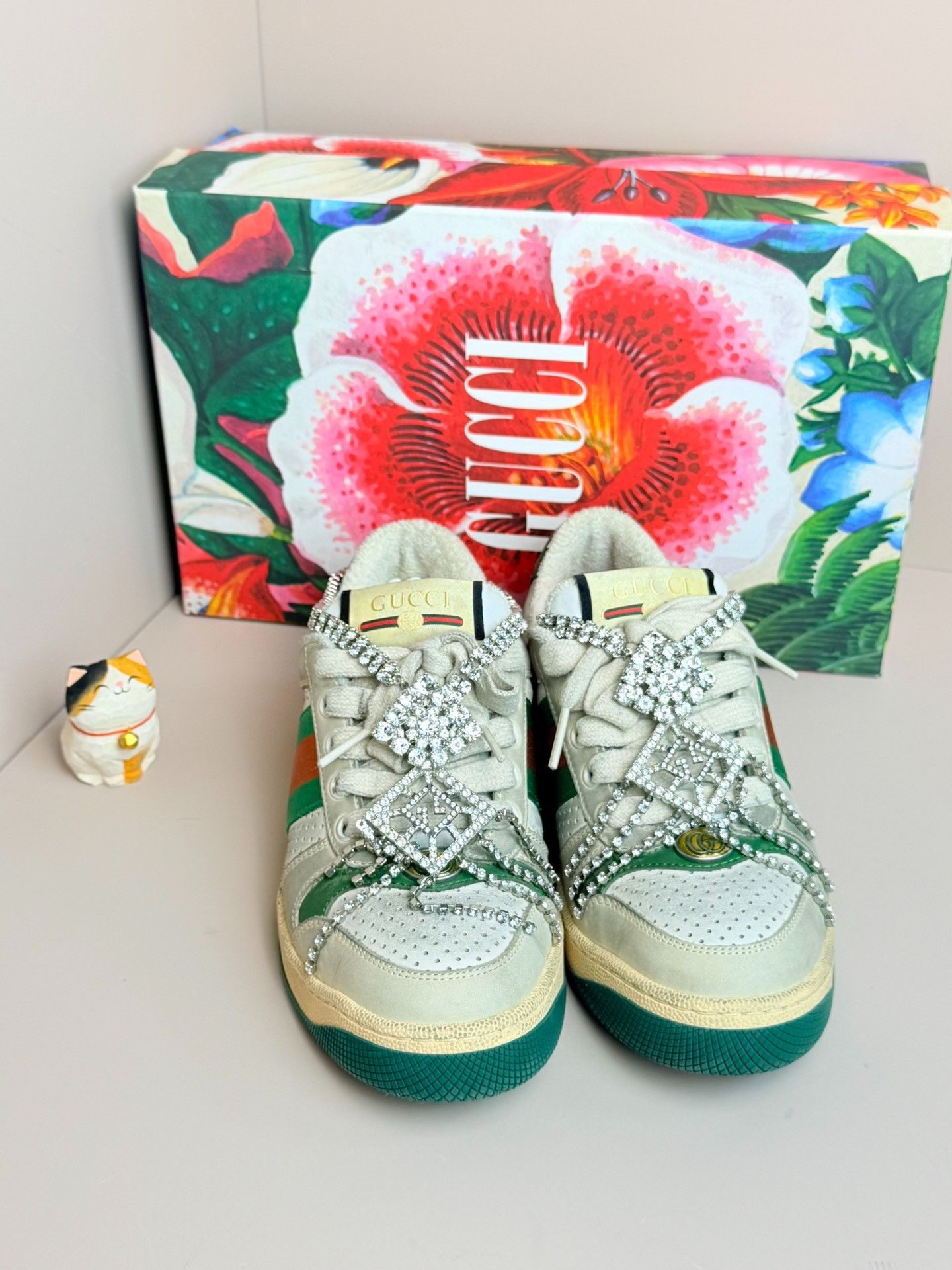 Gucci Gucci Limited Green Lowtop Sneakers us_5-5 Women Size US 5.5 / IT 35.5 - 1 Thumbnail