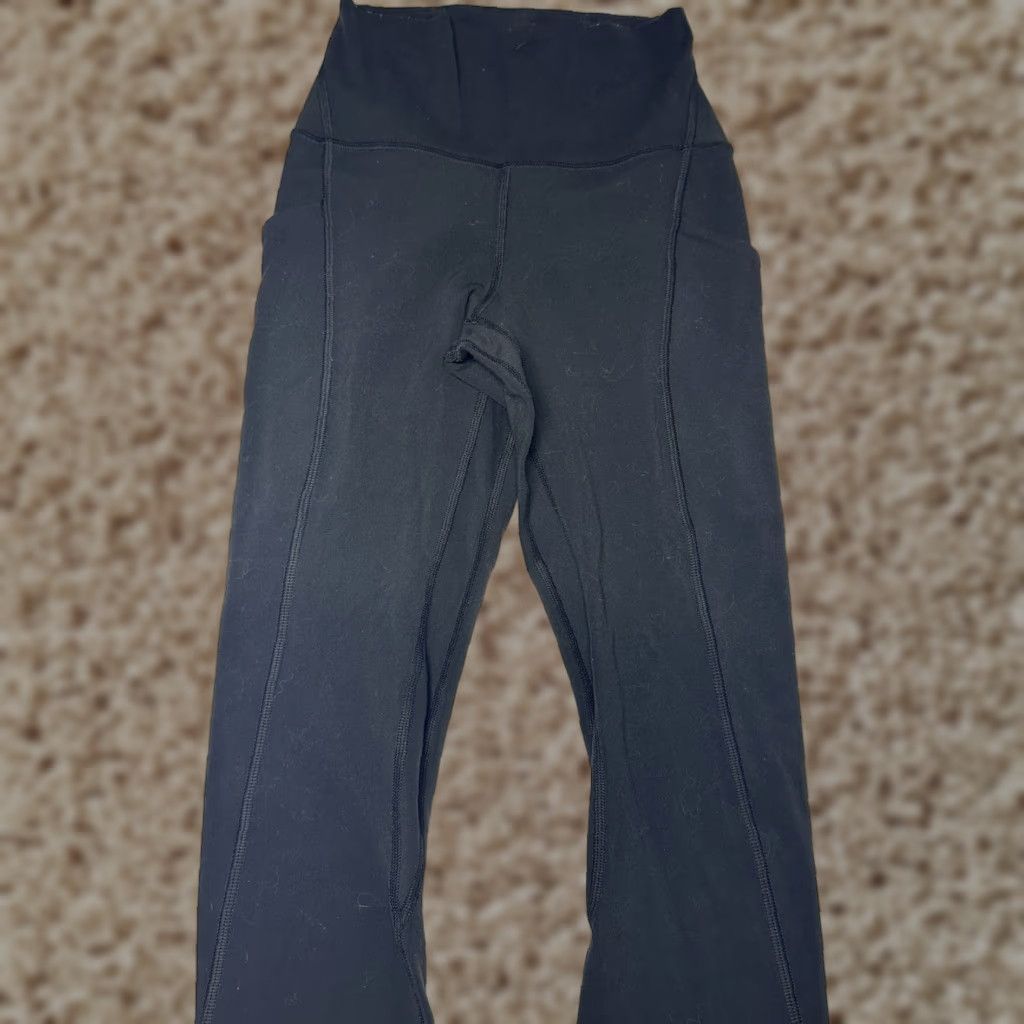 Lululemon Lululemon Power Thru Black High-Rise Leggings Side Pockets Size 2 Womens Athletic Compression Pull On Size 26" / US 2 / IT 38 - 1 Thumbnail