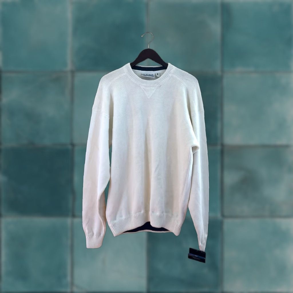 Vintage vintage Gear for Sports heavyweight cotton sweater Mens L white 90s NWT NOS deadstock pullover Size US L / EU 52-54 / 3 - 1 Thumbnail