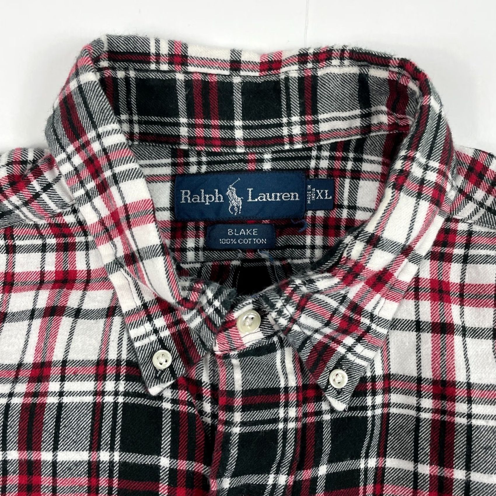 Ralph Lauren Vintage Ralph Lauren Shirt Men Extra Large Black Flannel Long Sleeve Button Down Size US XL / EU 56 / 4 - 6 Thumbnail