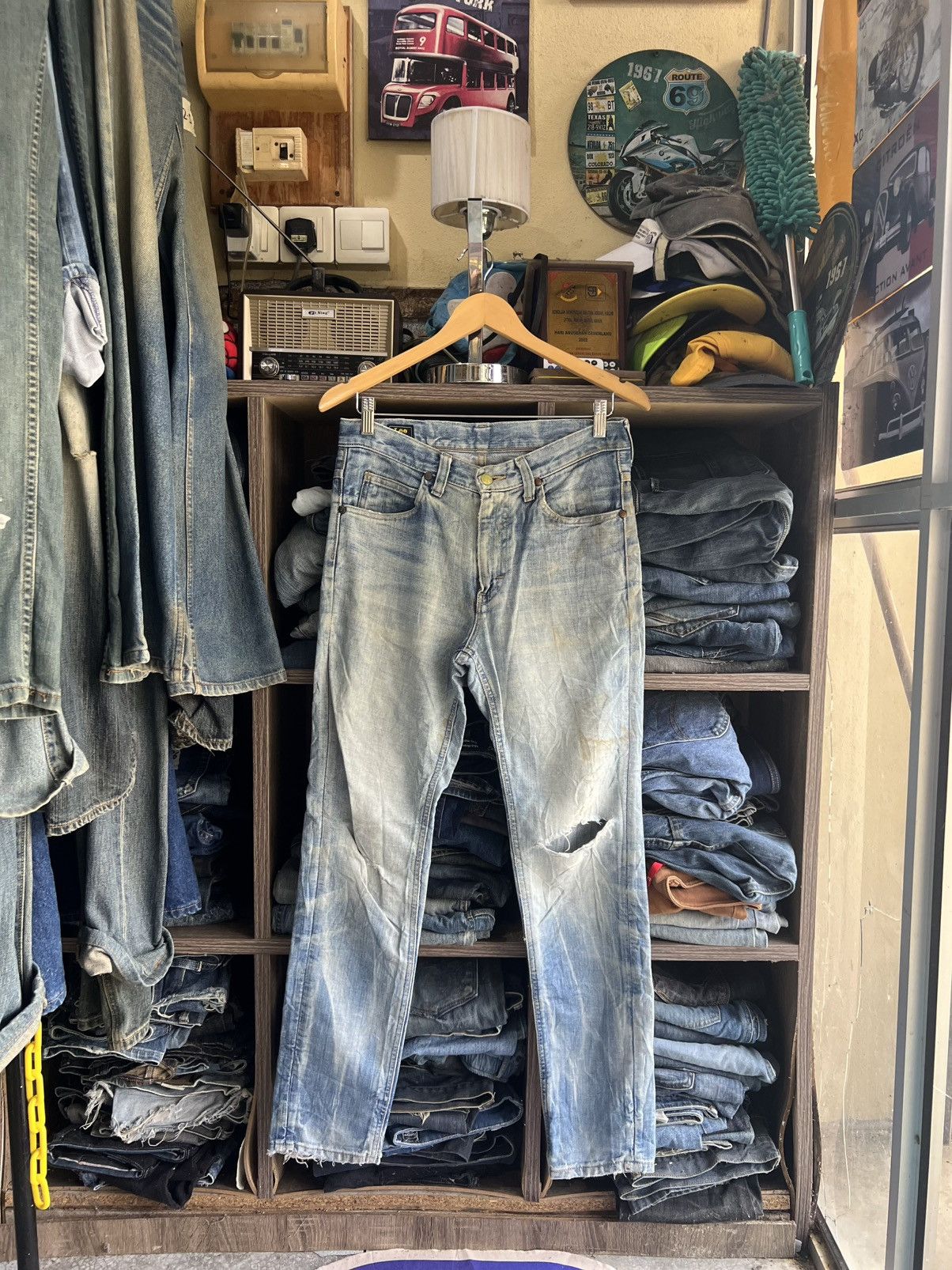 Lee 🔥Rare Vintage Lee 101+ Distressed Denim Size US 31 - 1 Thumbnail