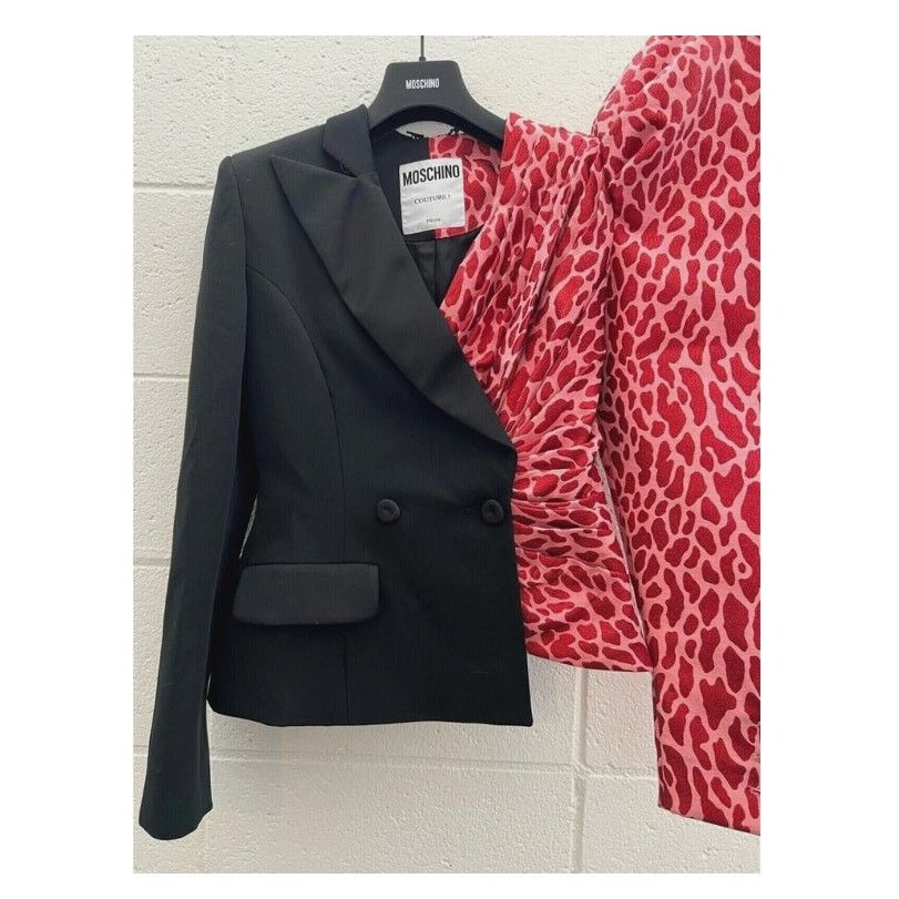 Moschino AW21 Moschino Couture Jeremy Scott Jacket Pink Leopard Spots Size M / US 6-8 / IT 42-44 - 2 Thumbnail