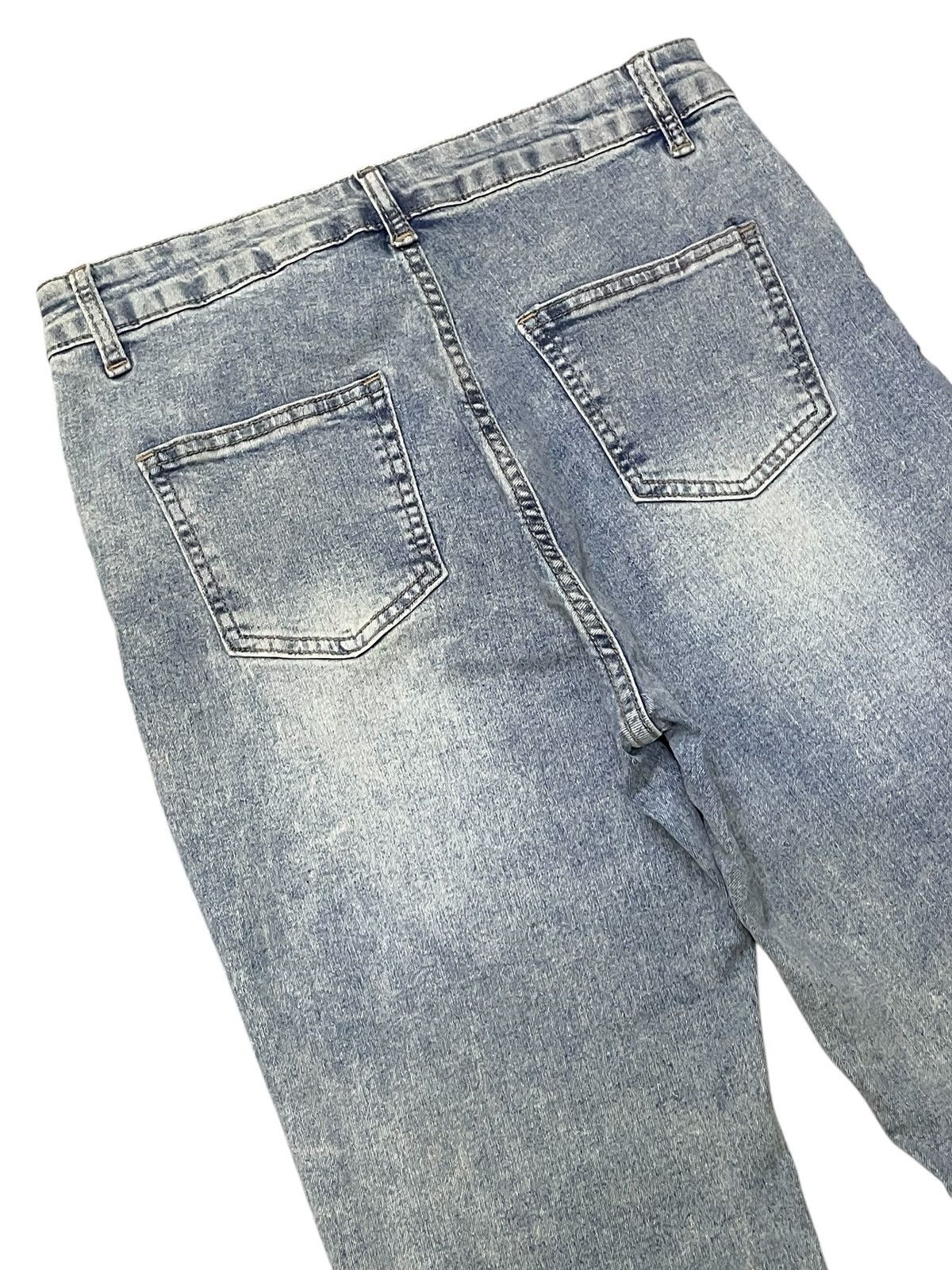 If Six Was Nine × LOWBOX × Le Grande Bleu (L.G.B.) Paneled Laces Flare Japanese Brand Vintage Jeans Size US 28 / EU 44 - 12 Thumbnail