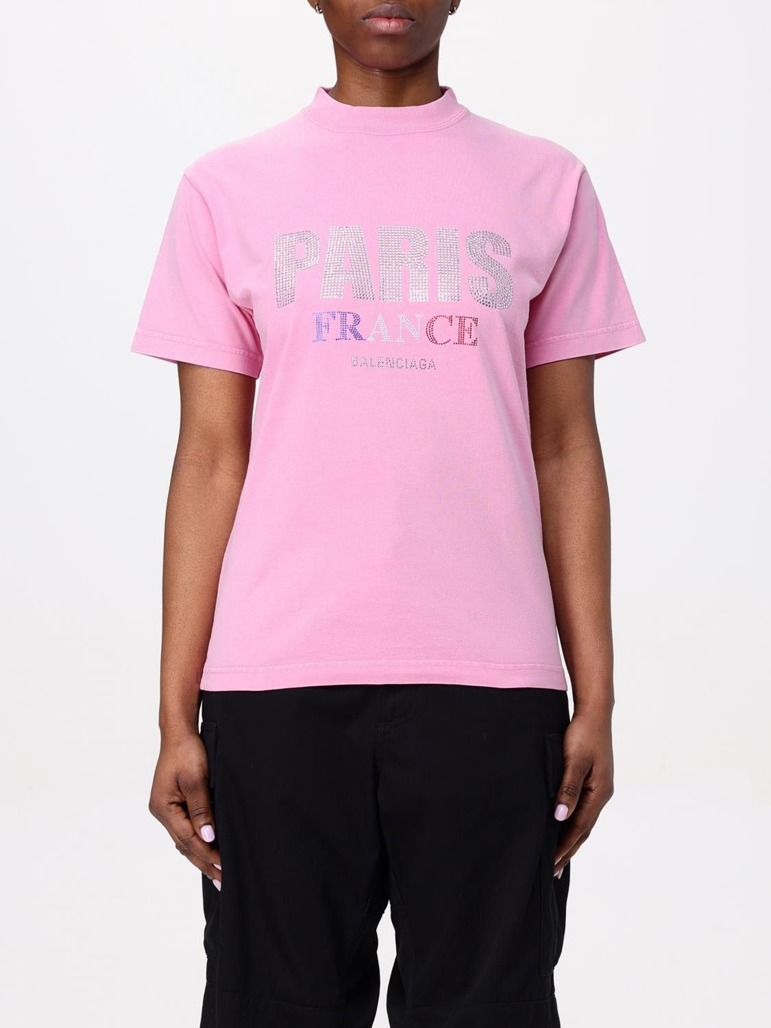 Balenciaga Balenciaga T-Shirt Woman Pink Size L / US 10 / IT 46 - 1 Thumbnail