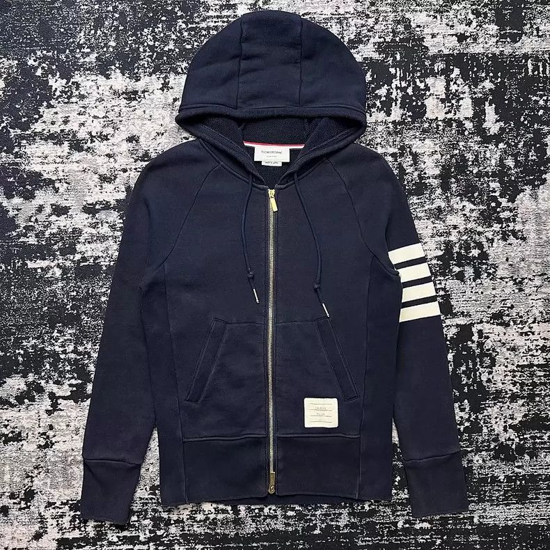 Thom Browne Thom Browne Zippered hooded hoodie Size US S / EU 44-46 / 1 - 1 Thumbnail