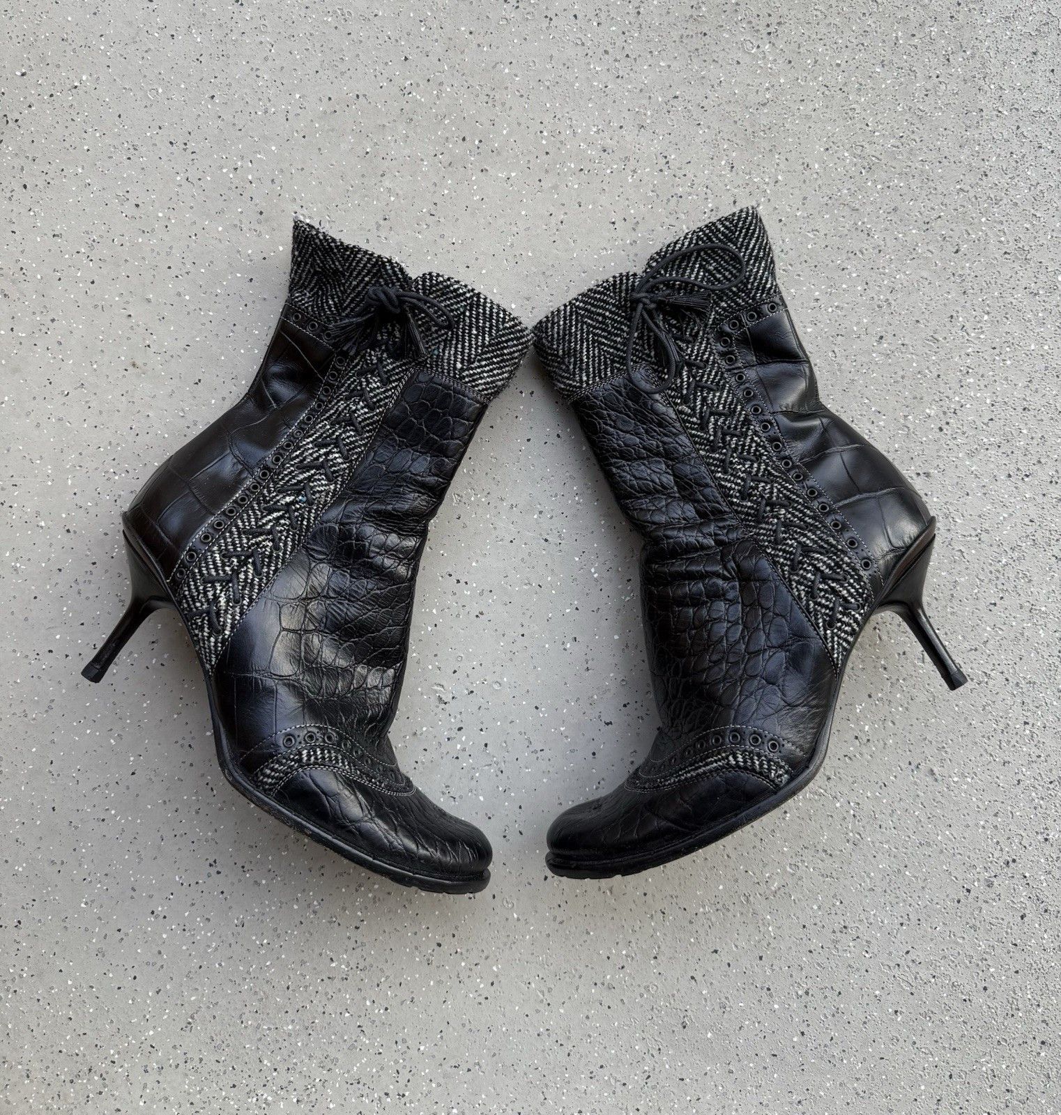 Vintage Goffredo Fantini Leather Heel Shoes Boots Size 39 Size US 9 / IT 39 - 7 Thumbnail