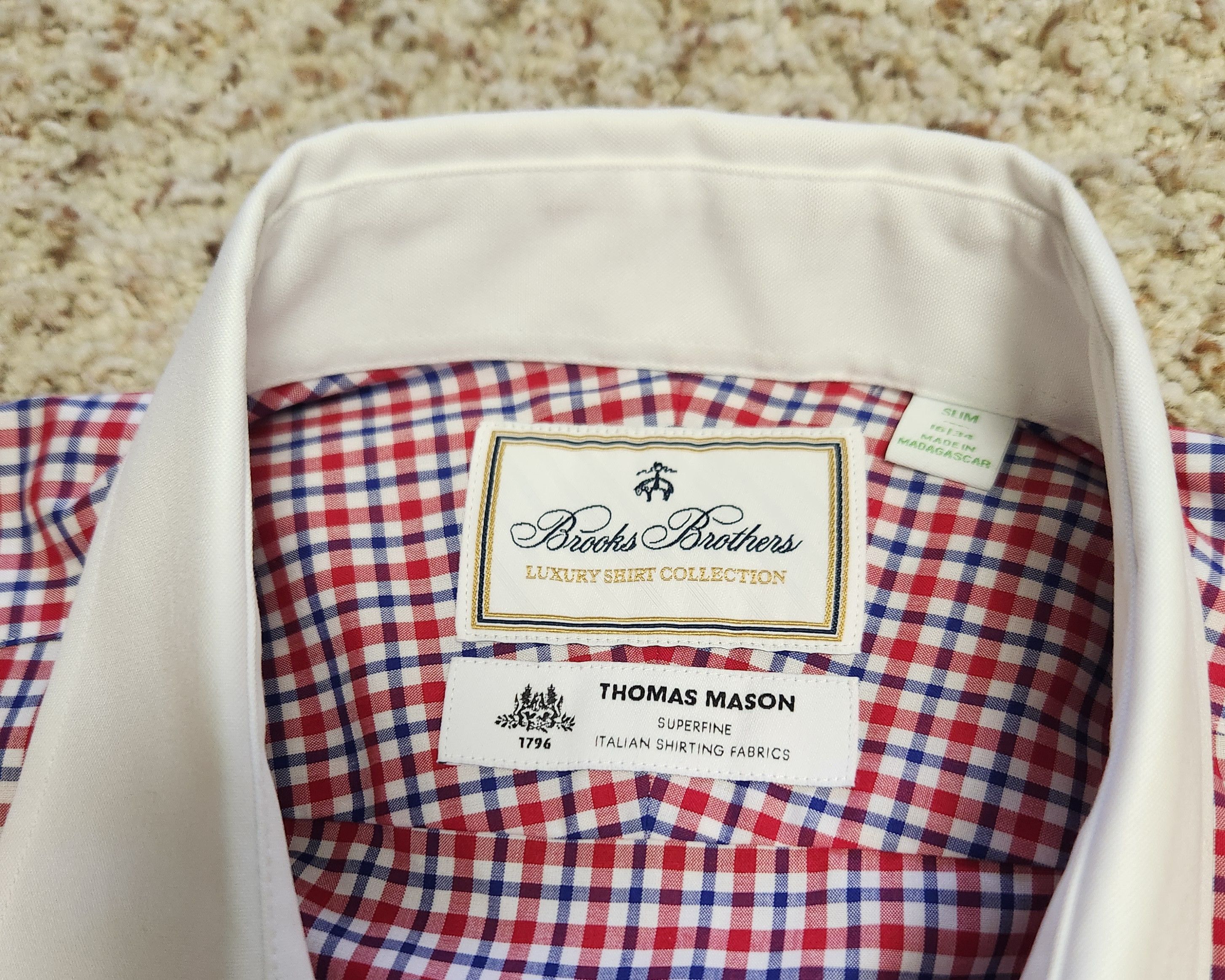 Brooks Brothers Brooks Brothers shirt 16-34 red white blue cotton NWT $198 Size US M / EU 48-50 / 2 - 5 Thumbnail
