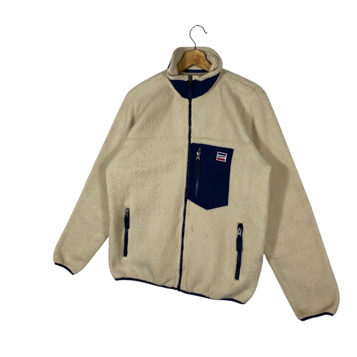 Levi's Levis Sherpa Fleece Zipper Jacket M Size Beige Colour Size US M / EU 48-50 / 2 - 2 Thumbnail