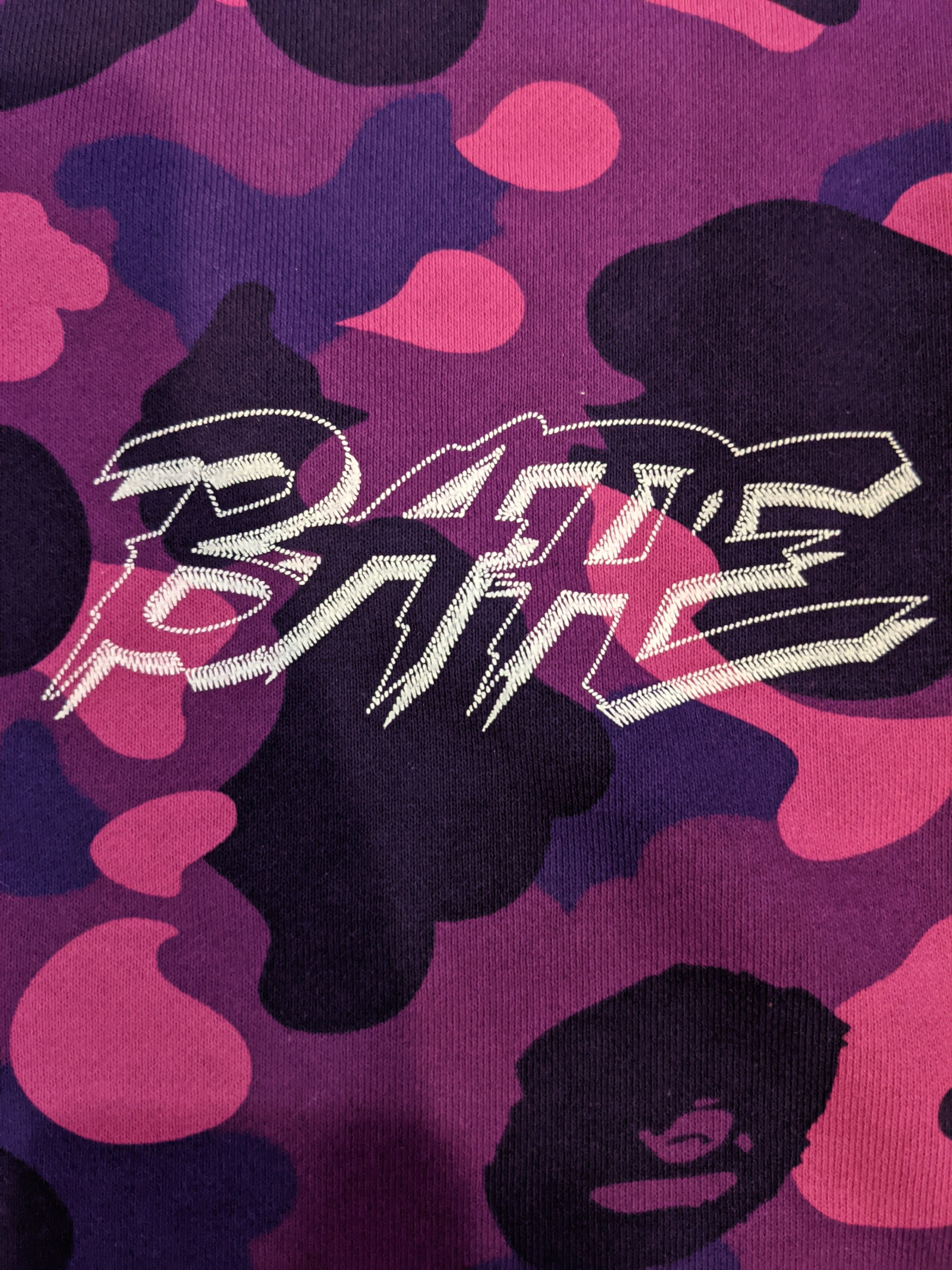 Bape Bape Purple Camo Crewneck Size US L / EU 52-54 / 3 - 7 Thumbnail