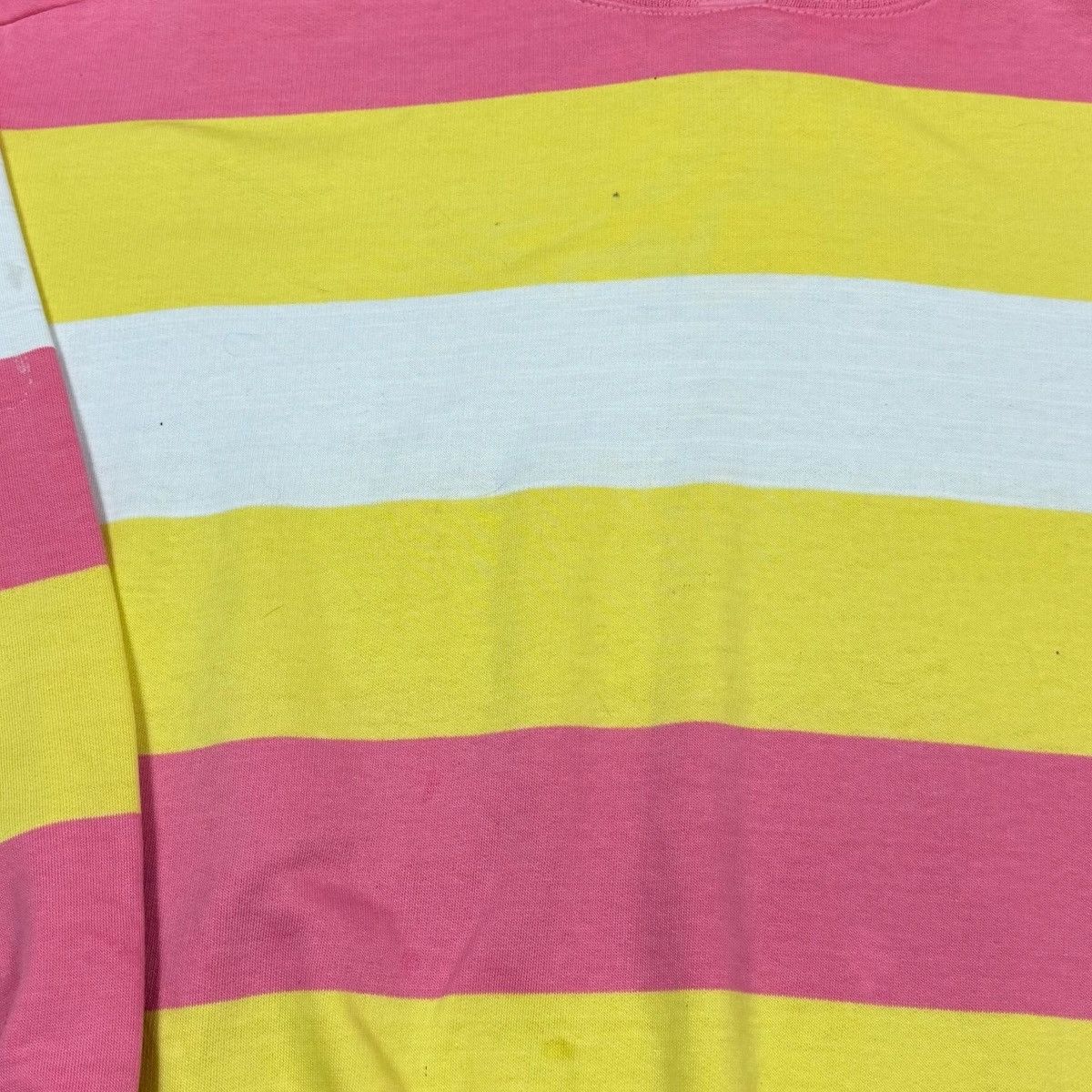 Adidas Vintage Adidas Cotton Blend Striped Sweatshirt L FLAWS Size L / US 10 / IT 46 - 3 Thumbnail