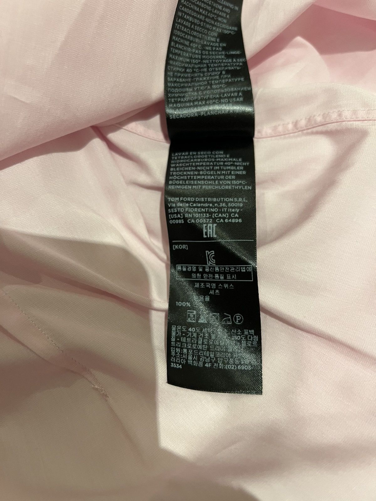 Tom Ford TOM FORD Pink Dress Shirt Size 16 41 Long Sleeves Cotton Size US M / EU 48-50 / 2 - 14 Thumbnail