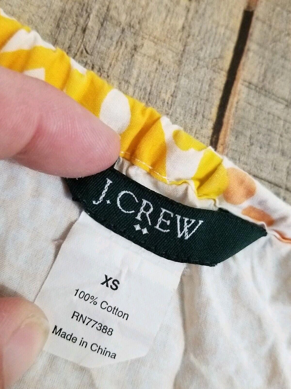 J.Crew J.crew Skirt Size Extra Small Cotton Drawstring Waist Yellow Size 26" / US 2 / IT 38 - 3 Thumbnail