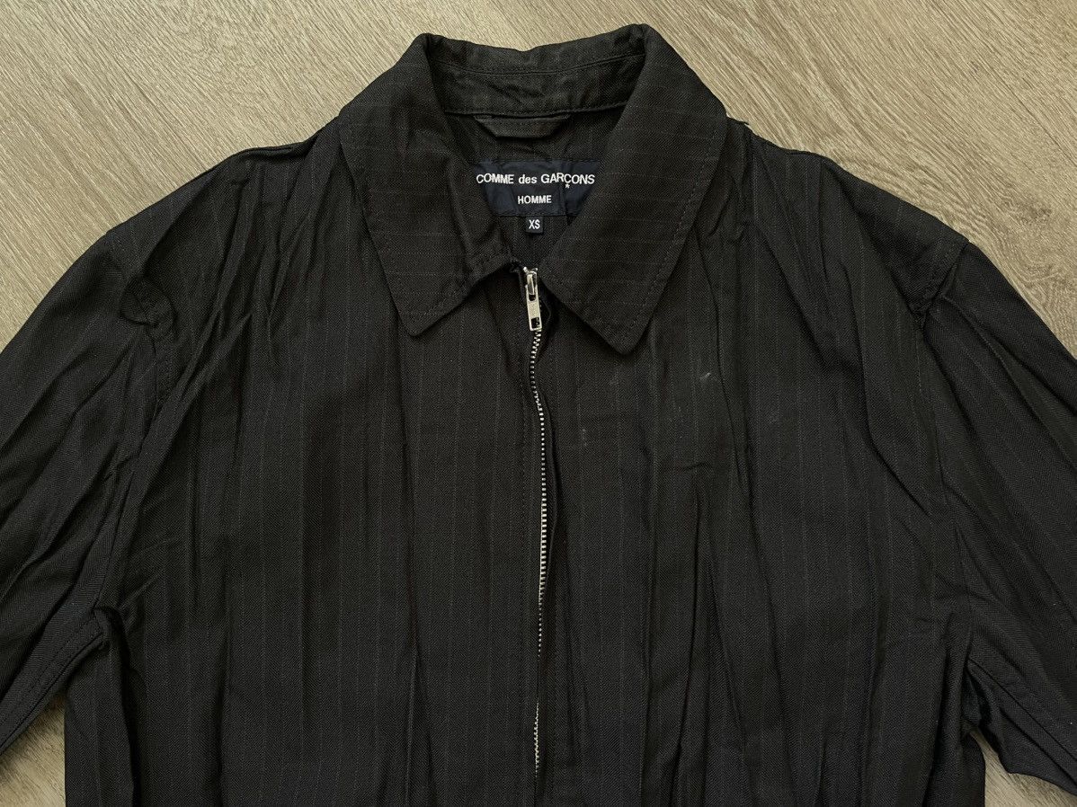 Comme des Garcons Homme AW11 Comme Des Garcons Homme Wrinkled-Process Stripe Jacket Size US XS / EU 42 / 0 - 3 Thumbnail