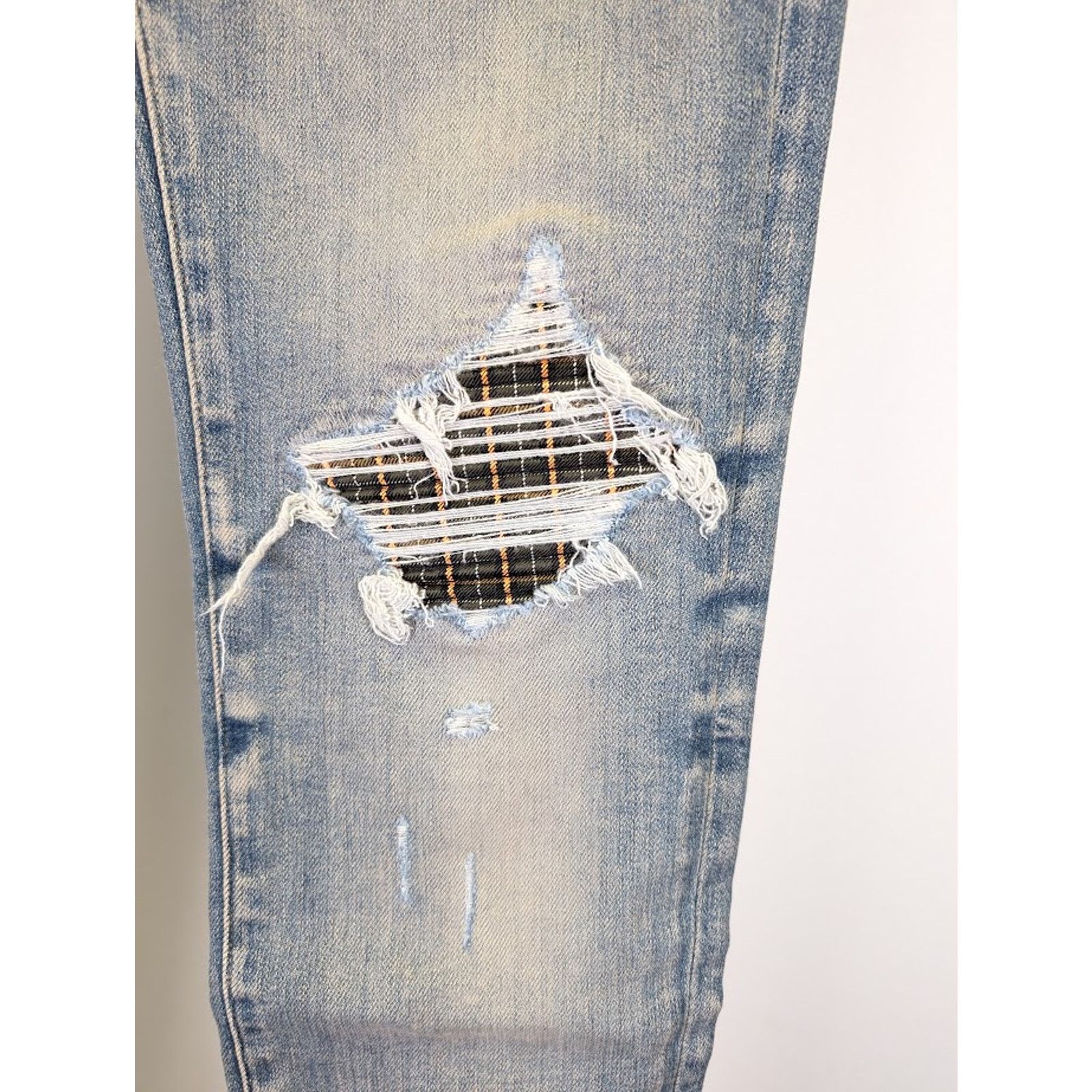Amiri o1rshd1 MX1 Neon Plaid in Clay Indigo Size US 31 - 7 Thumbnail