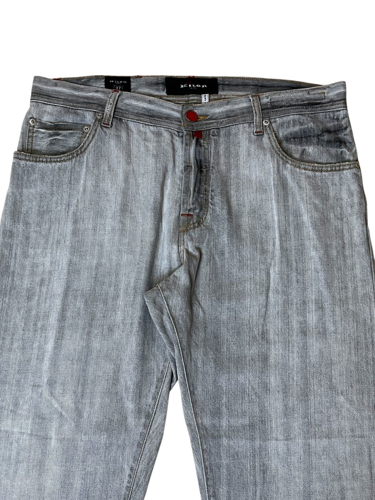 Kiton SICK🔥KITON NAPOLI GREY SELVEDGE JEANS. Size US 36 / EU 52 - 4 Thumbnail