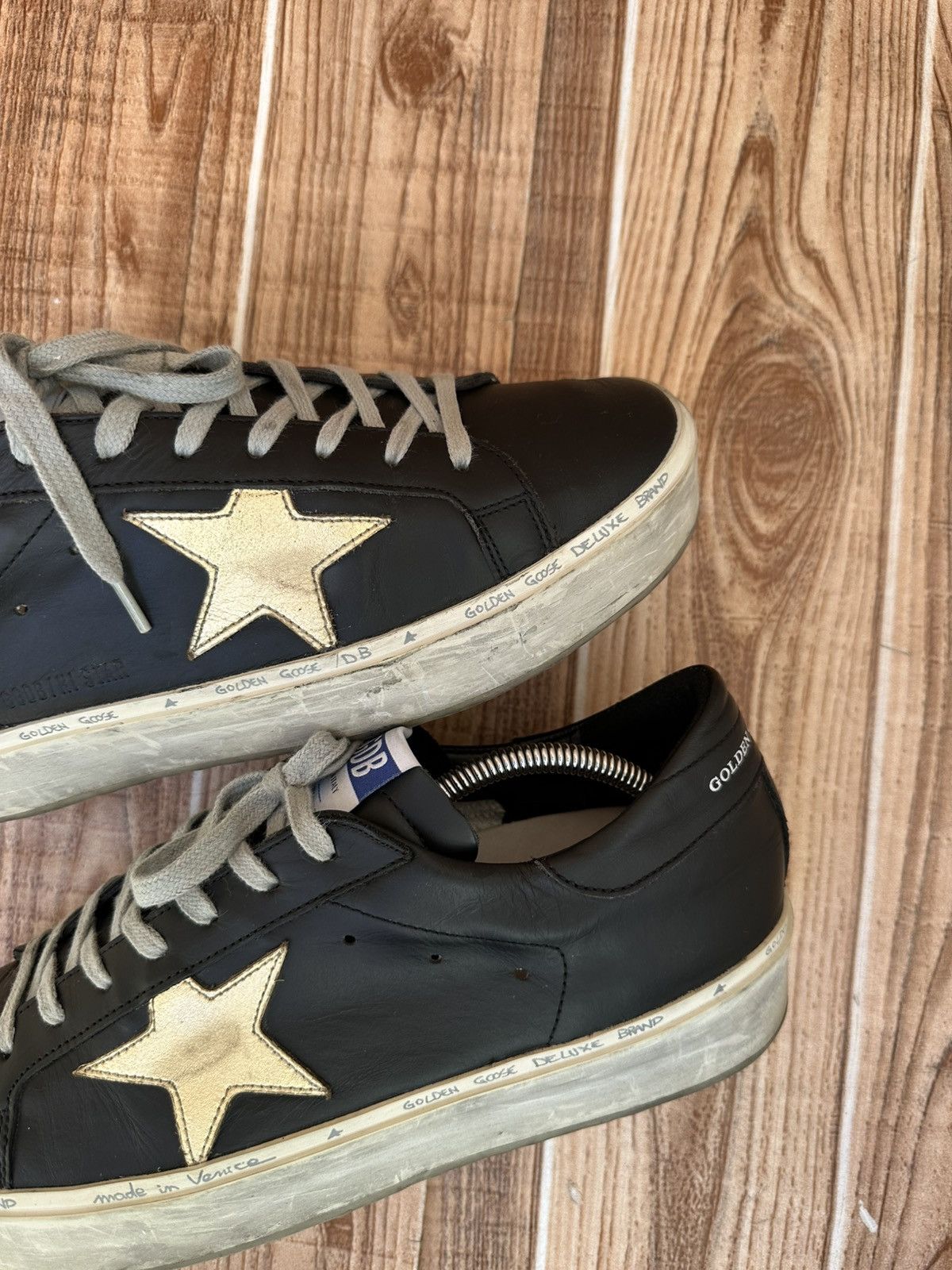 Golden Goose Golden Goose GGDB High Star Black Silver Low Top Sneakers Size US 9 / EU 42 - 12 Thumbnail