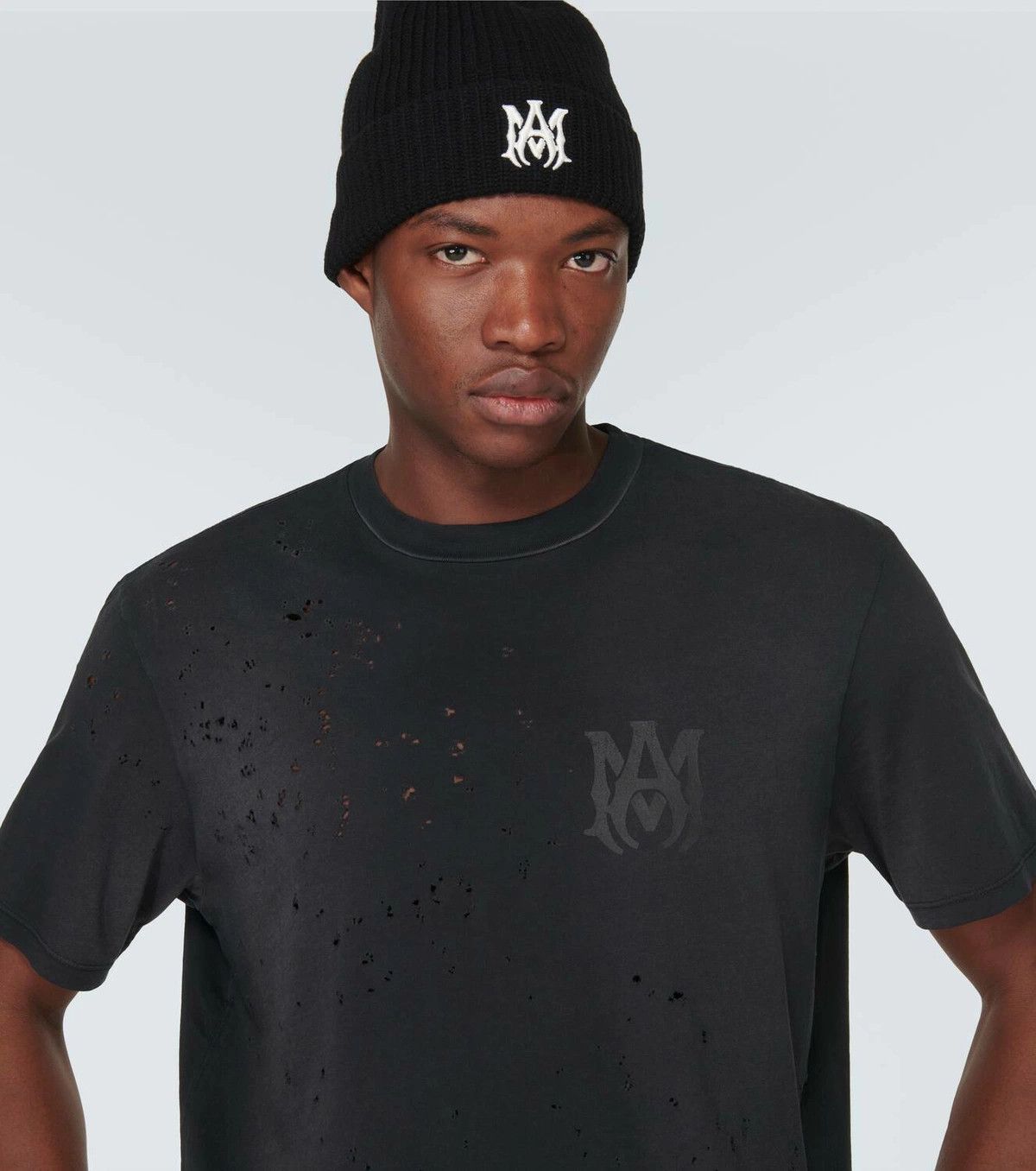 Amiri o1w1db11025 Size: OS / Logo Cashmere Beanie Hat / Cap Size ONE SIZE - 4 Thumbnail