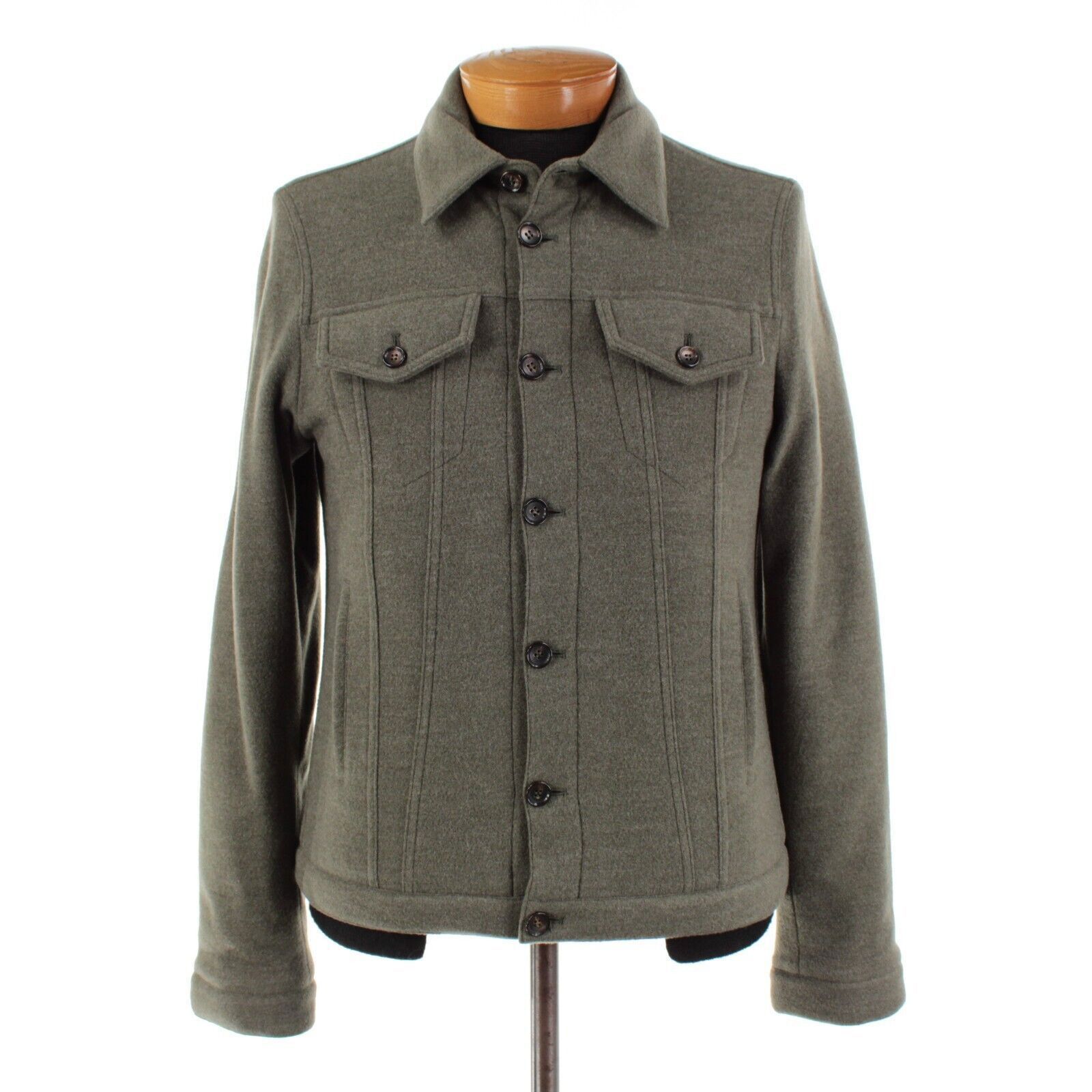 Luciano Barbera Luciano Barbera Jacket Size M US In Green Wool Size US M / EU 48-50 / 2 - 1 Thumbnail