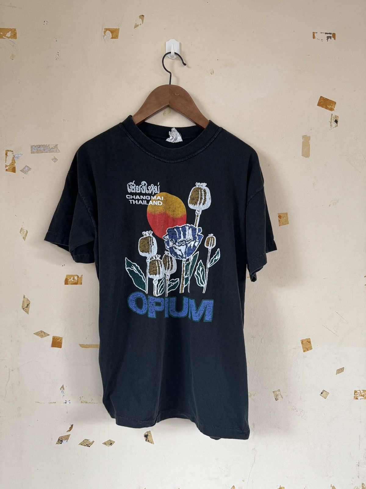 Vintage *RARE*VINTAGE 90s OPIUM CHANG MAI THAILAND TEE Size US XL / EU 56 / 4 - 5 Thumbnail