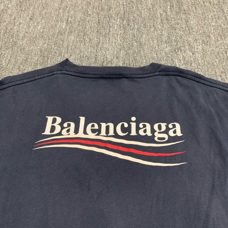Balenciaga Balenciaga Navy Blue Cola Short Sleeve Size US XL / EU 56 / 4 - 9 Thumbnail
