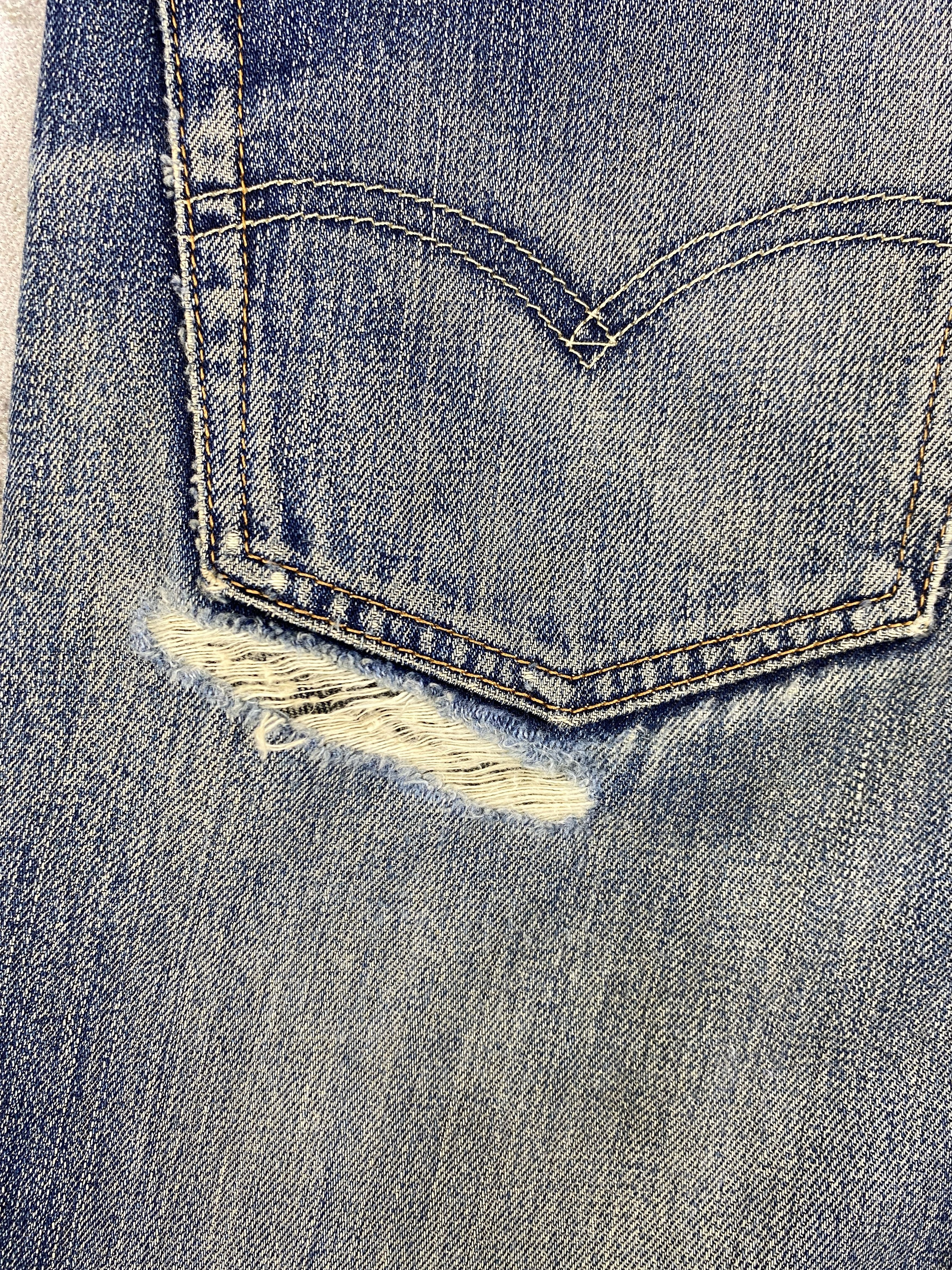 Japanese Brand Distressed Blue Levi's 502 Jeans 34x28.5 Denim -SJ157 Size US 34 / EU 50 - 15 Thumbnail