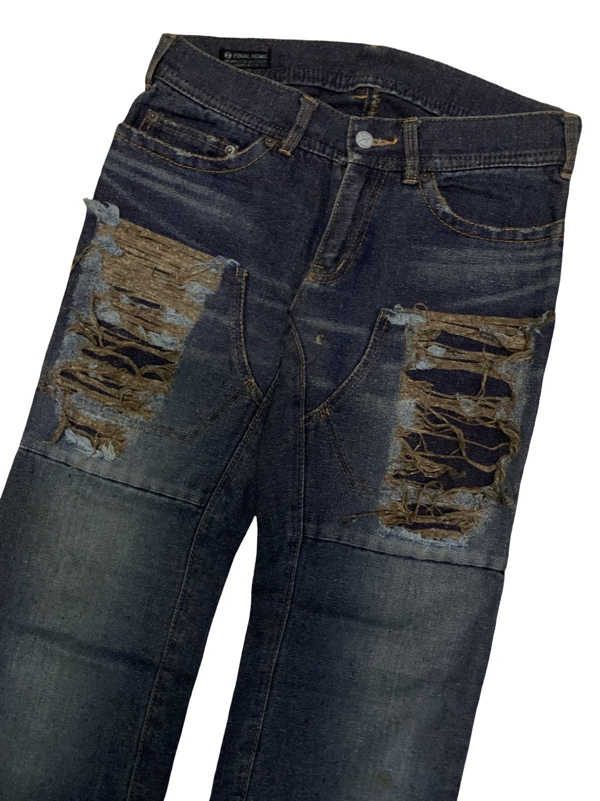 Final Home 💥Archive Issey Miyake Final Home Distressed Denim Size US 31 - 2 Thumbnail