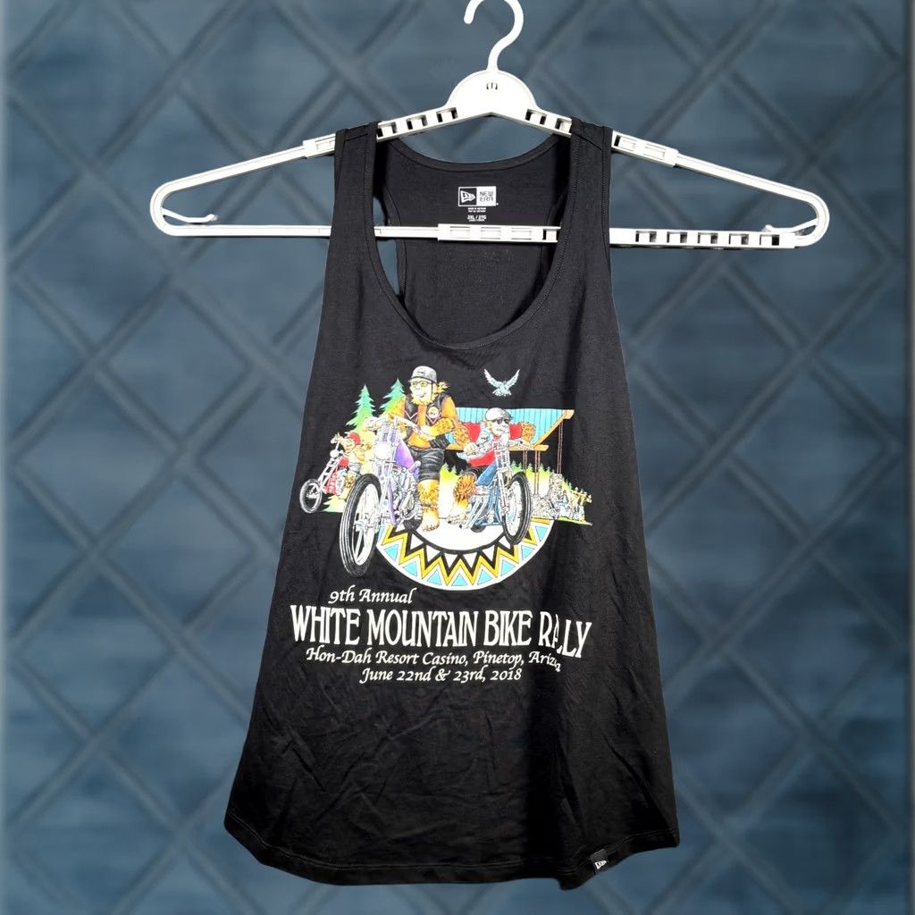 New Era New Era Tank Top Women's 2XL Black Cotton 9th Annual White Mountain Bike Rally - Outdoor, Summer, Sleeveless, Scoop Neck, Casual, Regular Fit Womens Size XXL / US 16-18 / IT 52-54 - 1 Thumbnail