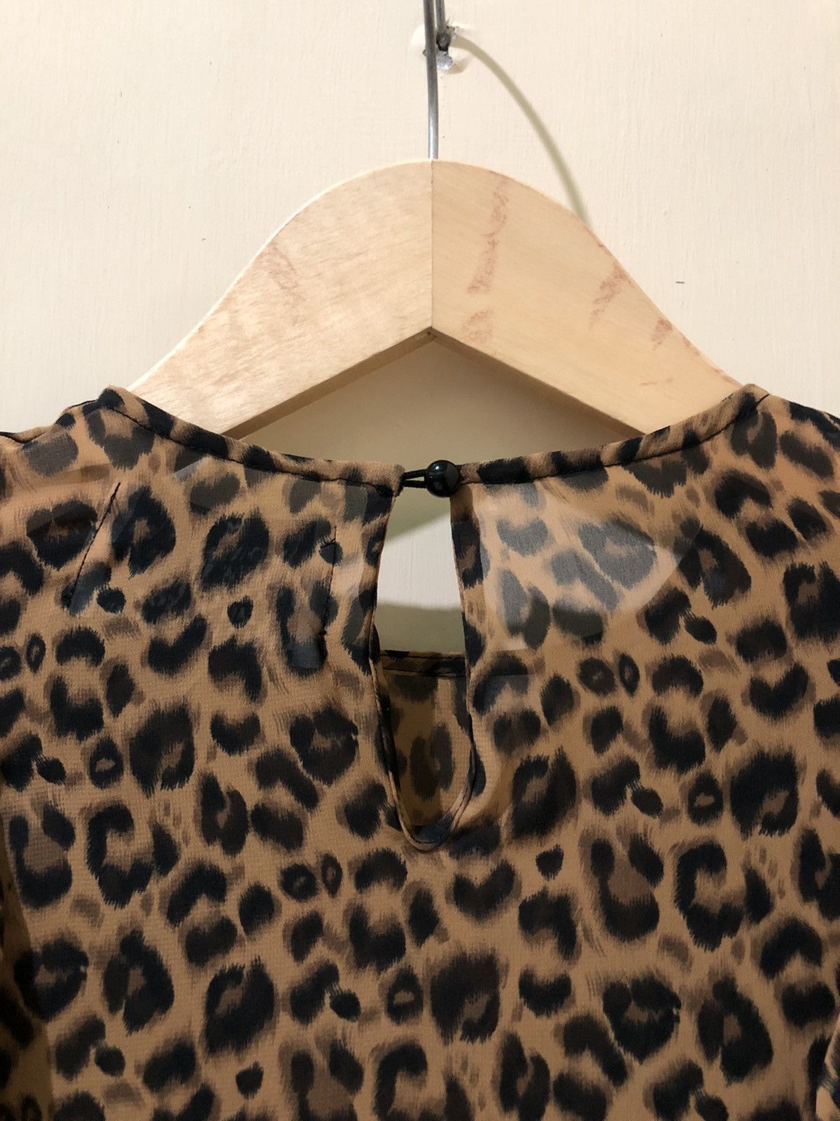 If Six Was Nine Style Nanda Leopard Blouse Asian Style Korean & Japanese Size ONE SIZE - 8 Thumbnail