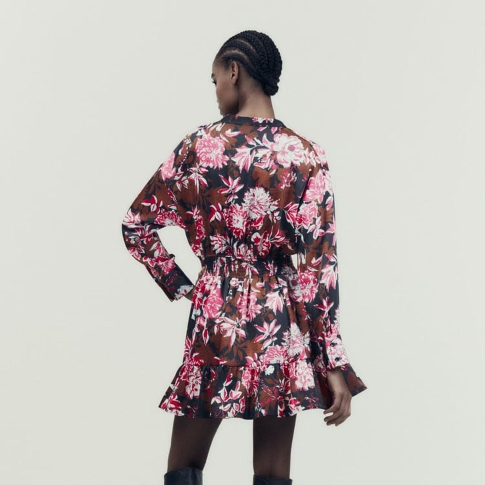 Zara ZARA PRINTED MINI DRESS MULTICOLORED Size L / US 10 / IT 46 - 9 Thumbnail